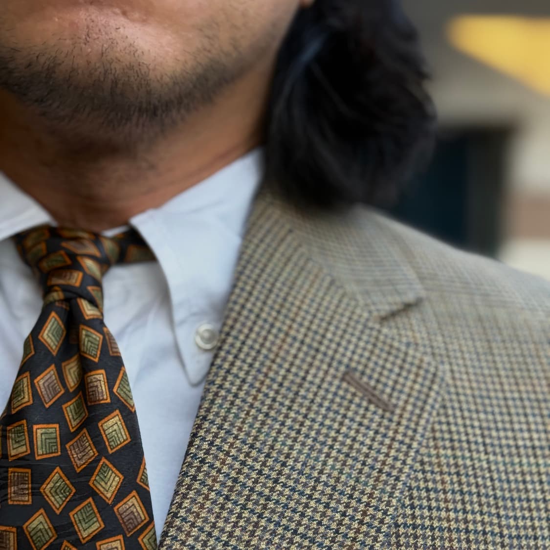 로렌 랄프로렌 울 블랜드 건 클럽 체크 자켓 38R 상품이미지9