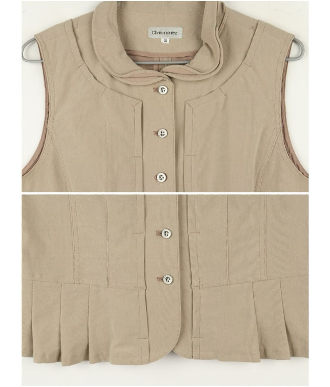 chris montez 디테일 끝 조끼 상품이미지2