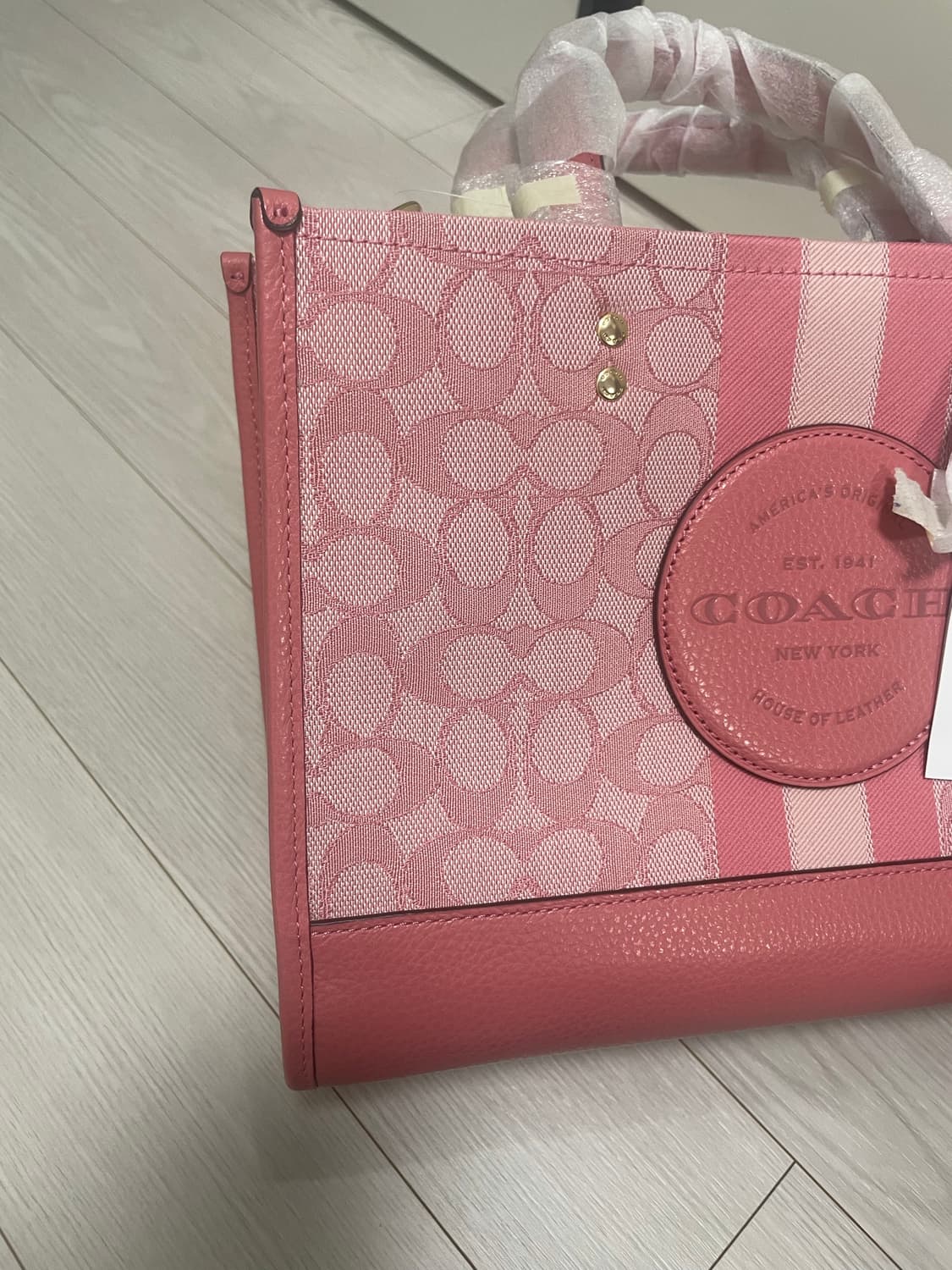Coach 코치 뎀시 캐리올 시그니처 핑크 토트백 상품이미지6