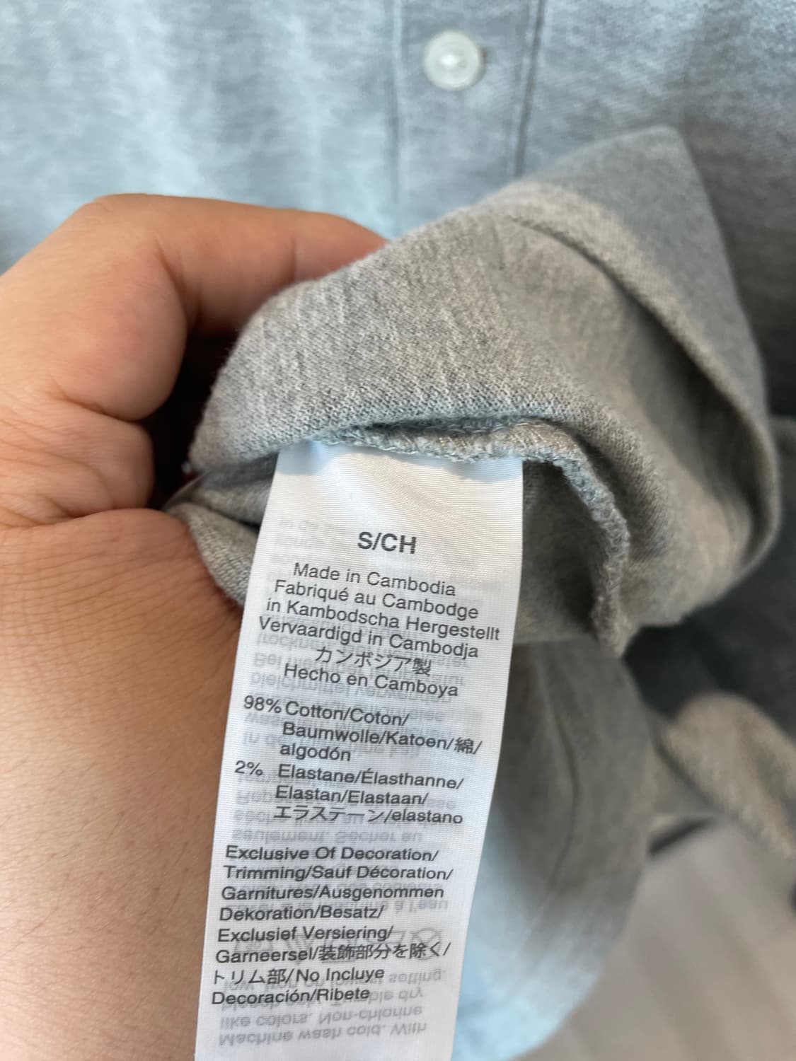 (S) jcrew 제이크루 그레이 포켓 반팔 카라티 상품이미지5