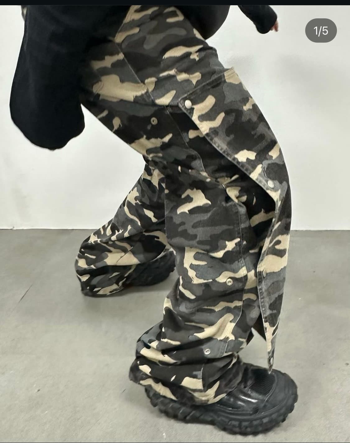 9999아카이브 카모 더블니 팬츠 xl 상품이미지1