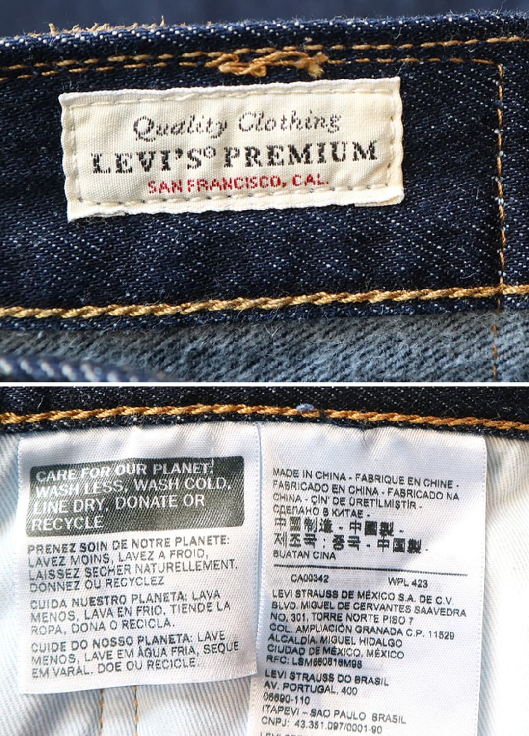 LEVIS 리바이스 STAY LOOSE 루즈핏 진청 데님 34 상품이미지9