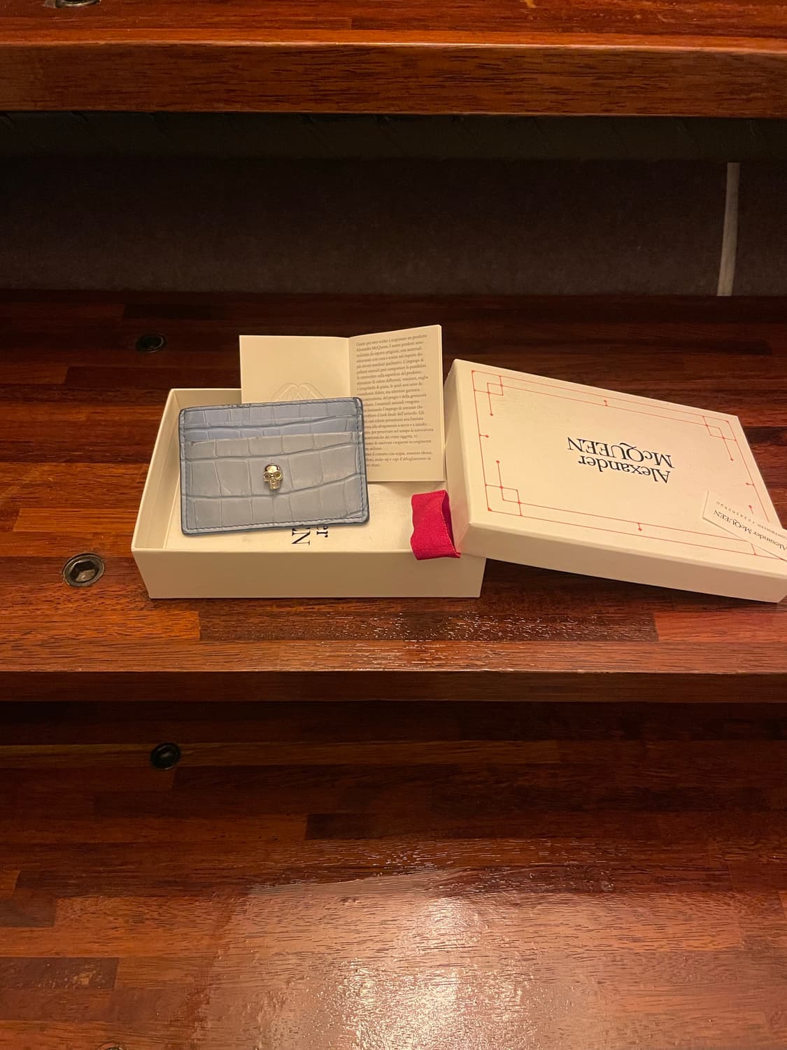 알렉산더 맥퀸 스카이블루 카드지갑 풀세트 상품이미지1