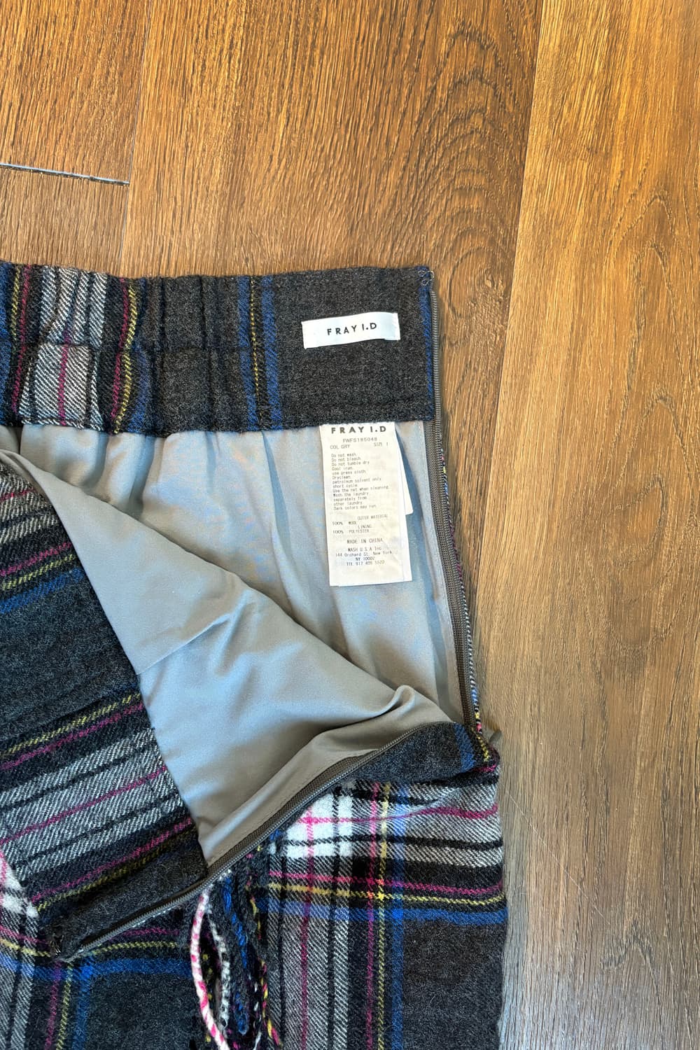 Checkered Fringe Skirt 상품이미지5