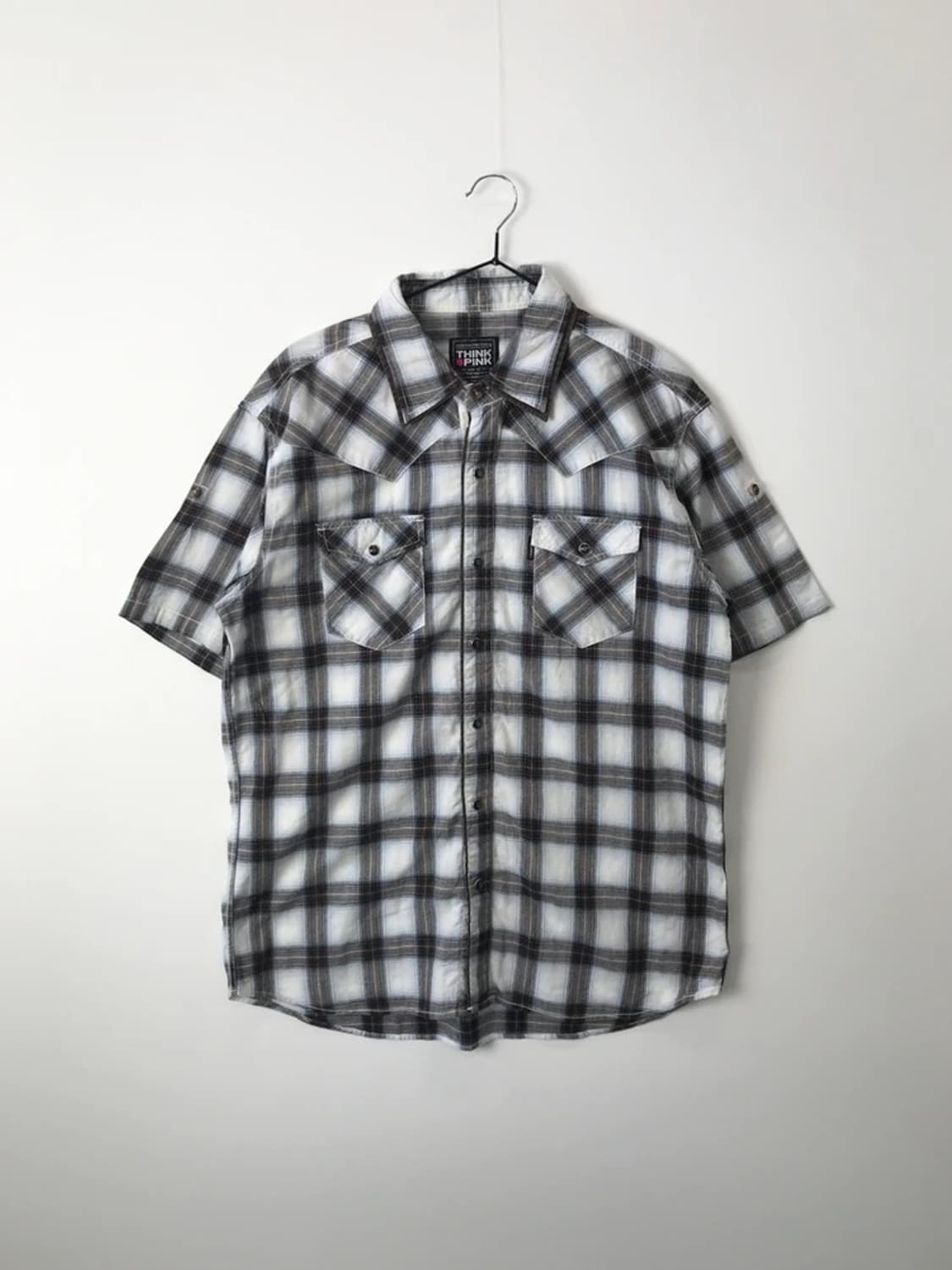 THINK PINK Plaid Short Sleeve Shirt 상품이미지3