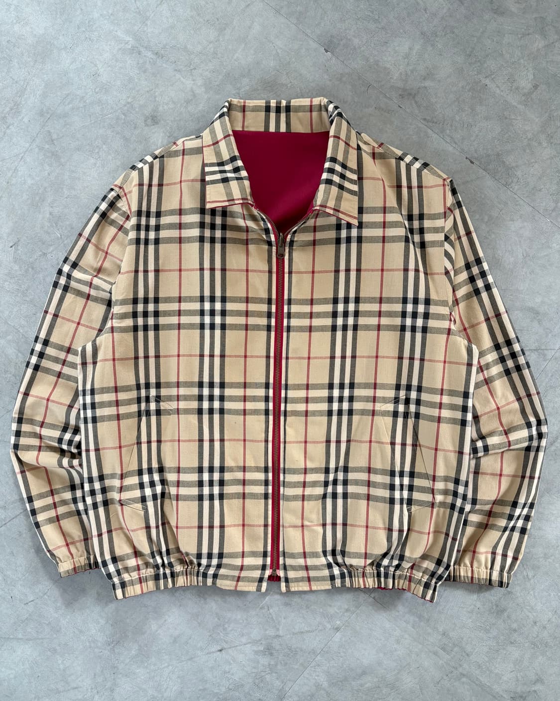 Burberry 버버리 레드 노바체크 리버시블 자켓 상품이미지5
