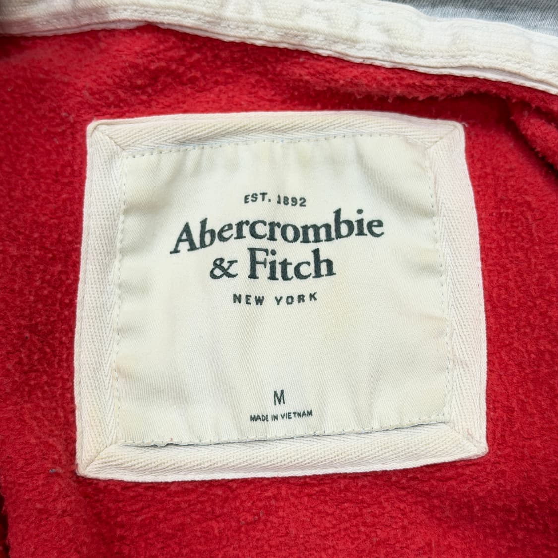 아베크롬비 Y2K 스펠로고 기모 후드집업 자켓 M 상품이미지3