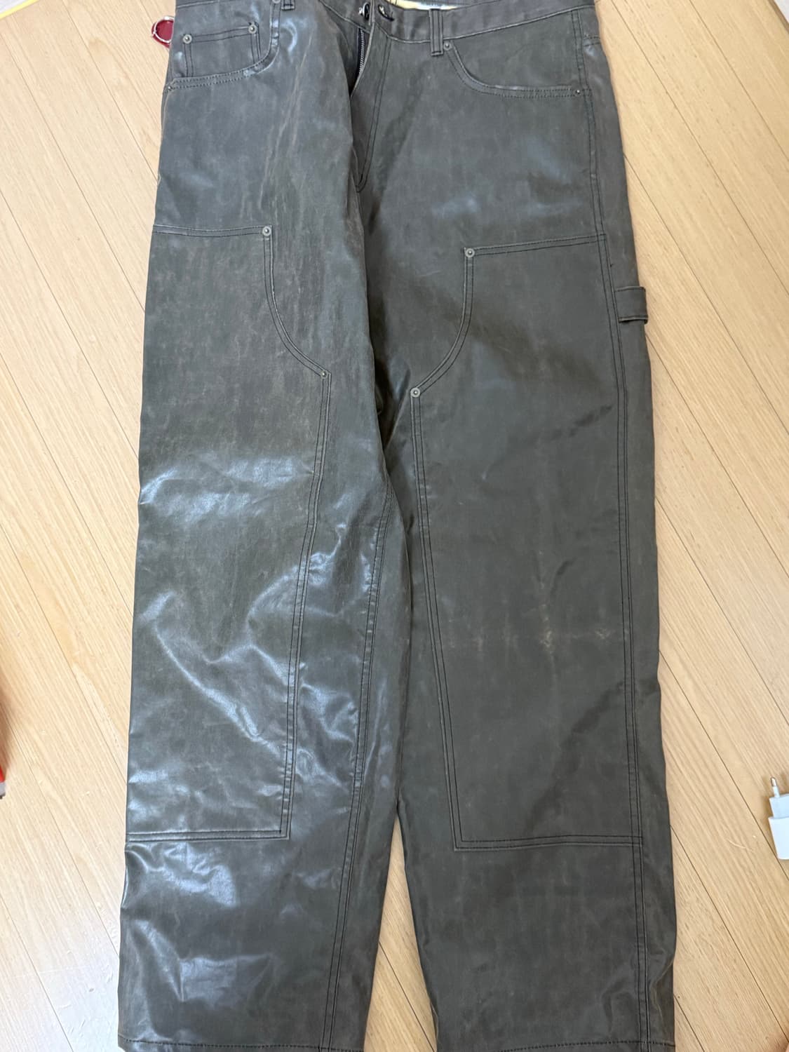 아오이로 쇼고 더블니 팬츠 매트 브라운 상품이미지2