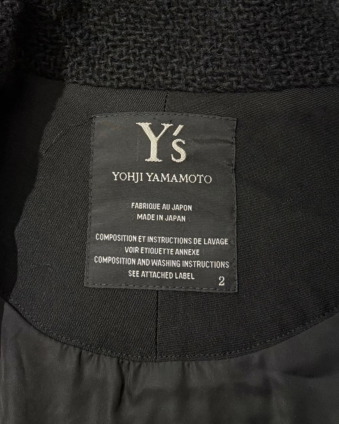 y’s 블랙 울 텍스쳐드 케이프 상품이미지7