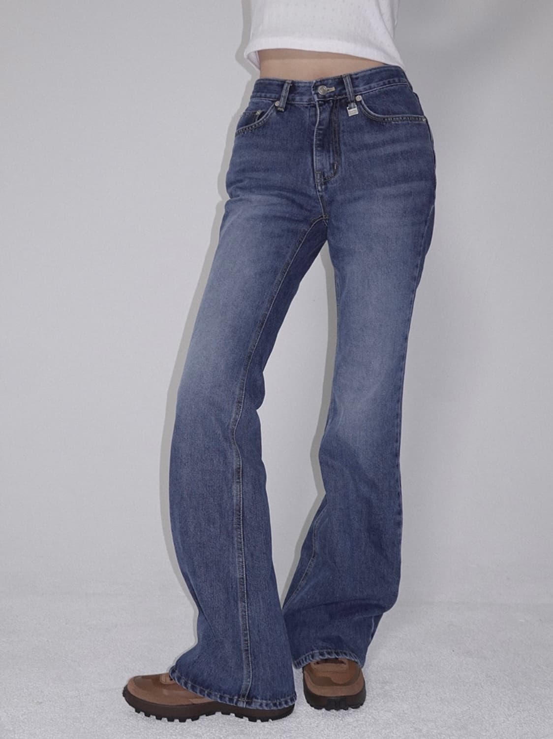 (새상품) 페일제이드 파인체리 미드라이즈 부츠컷 데님 진 베이직 블루 청 상품이미지7