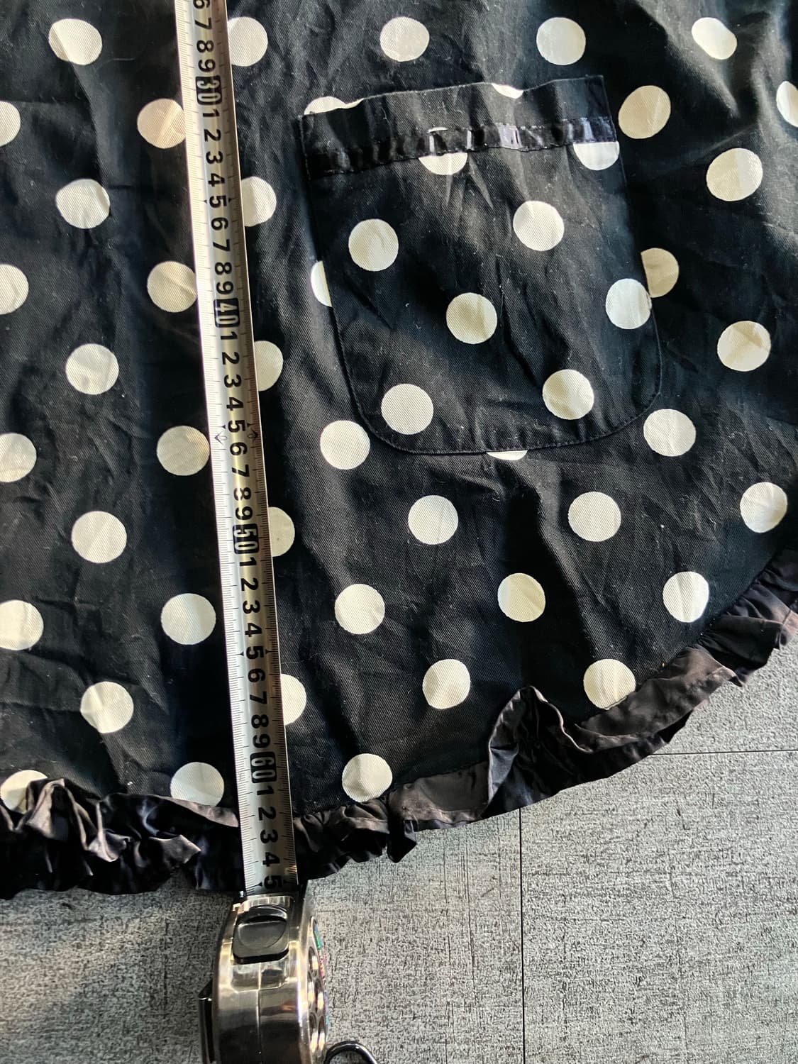 일본빈티지 하구미모리걸 땡땡이도트 에이프런 앞치마 상품이미지2