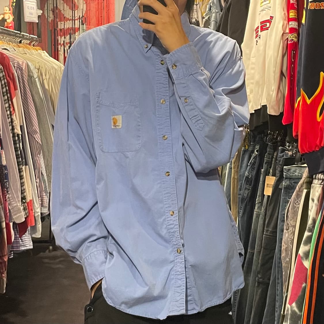 [IM] carhartt 칼하트 블루 긴팔셔츠 상품이미지3