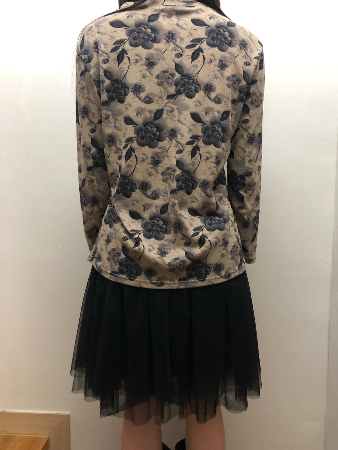 빈티지 브라운 오리엔탈 플라워 탑 상품이미지4