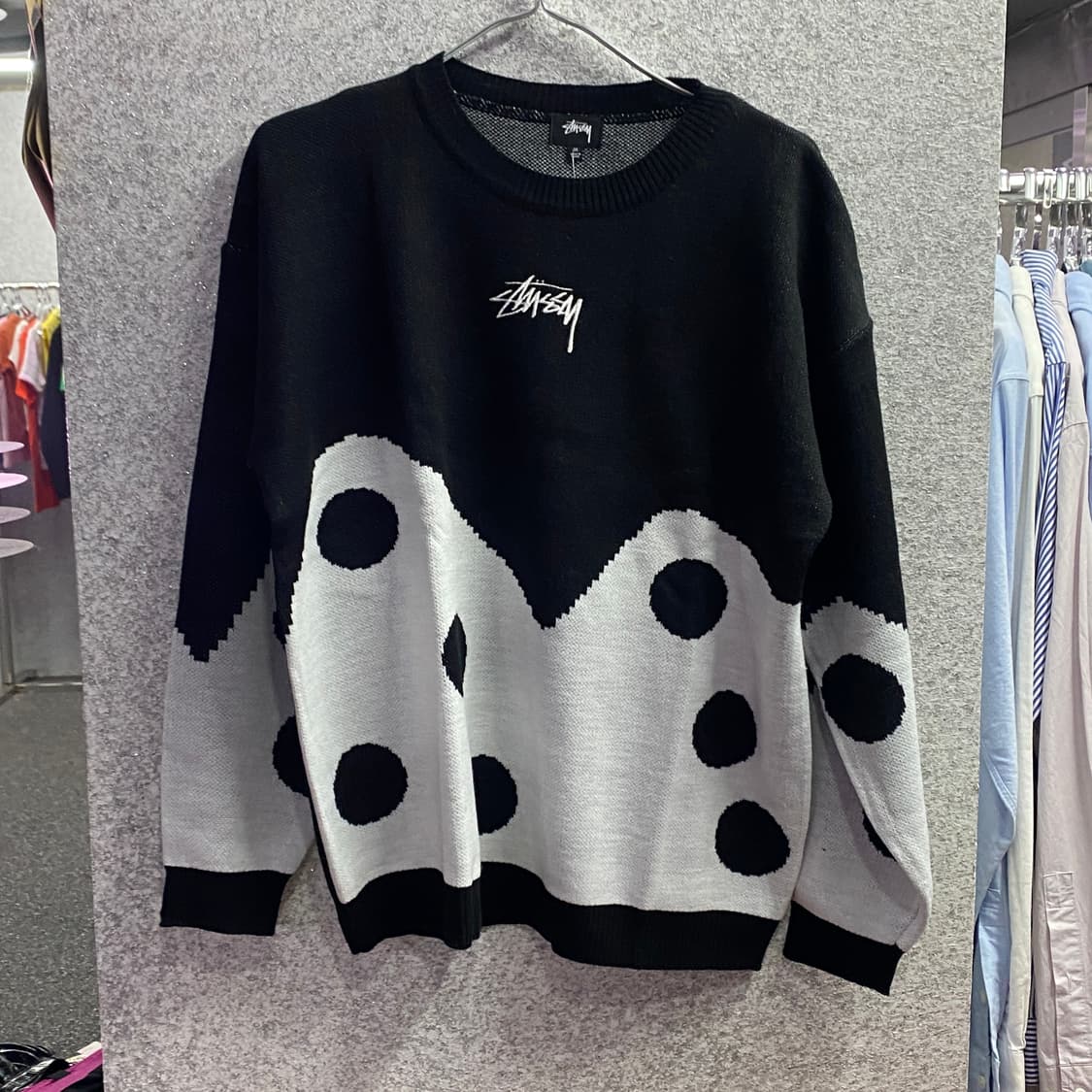 스투시 미들로고 더블다이스 니트 B3334 상품이미지2