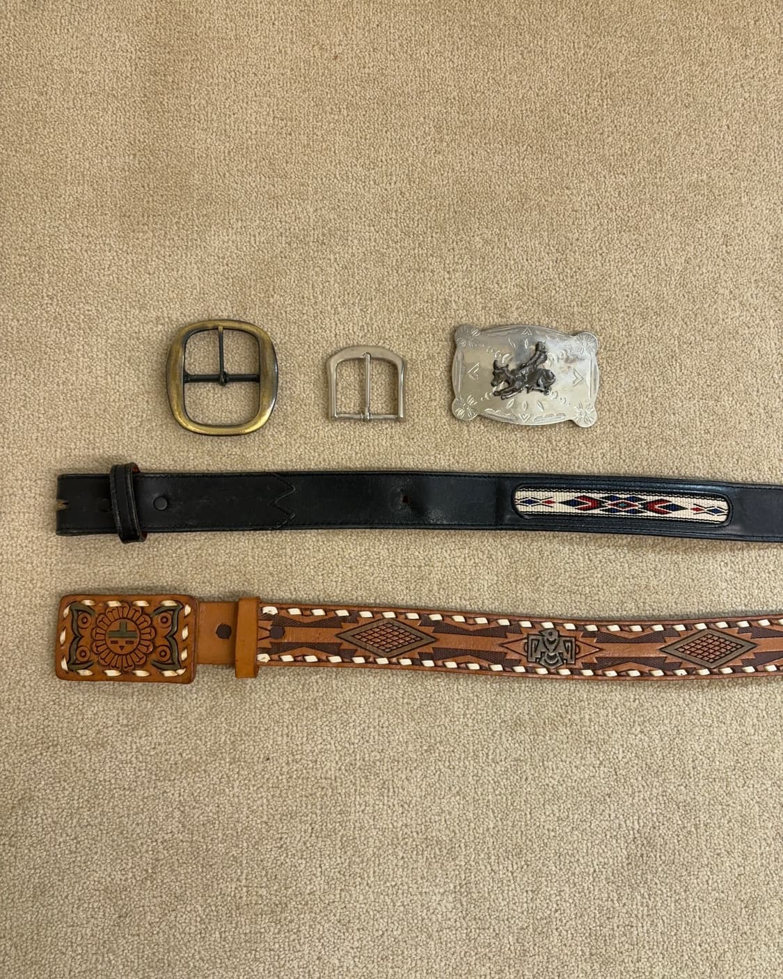 불 라이더 엔그레이빙 웨스턴 버클 상품이미지2