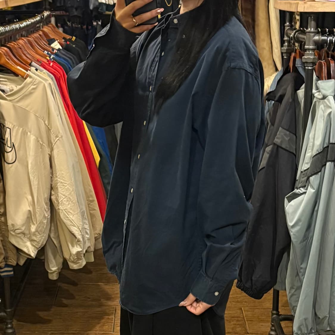 [HI] Polo 폴로 긴팔 셔츠 네이비 상품이미지3