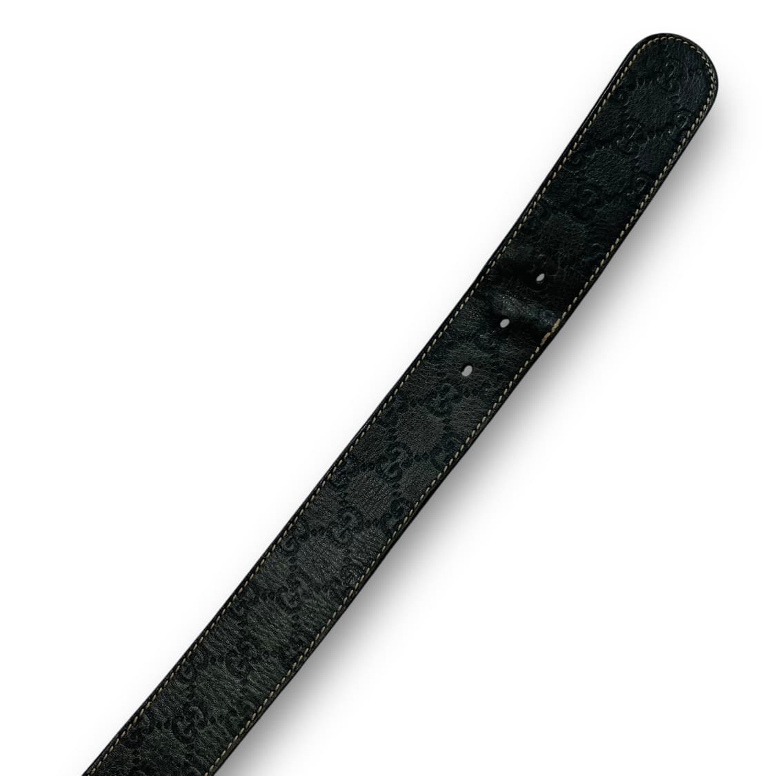 Gucci Monogram belt in gray leather 상품이미지8