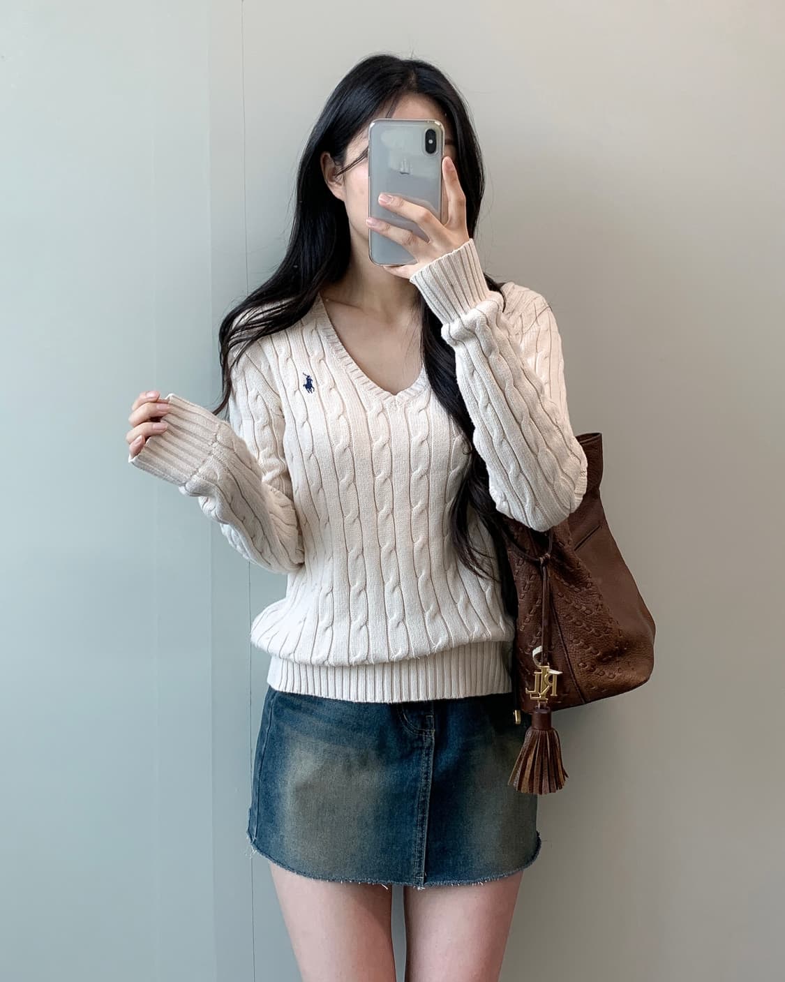 폴로 브이넥 니트 상품이미지2