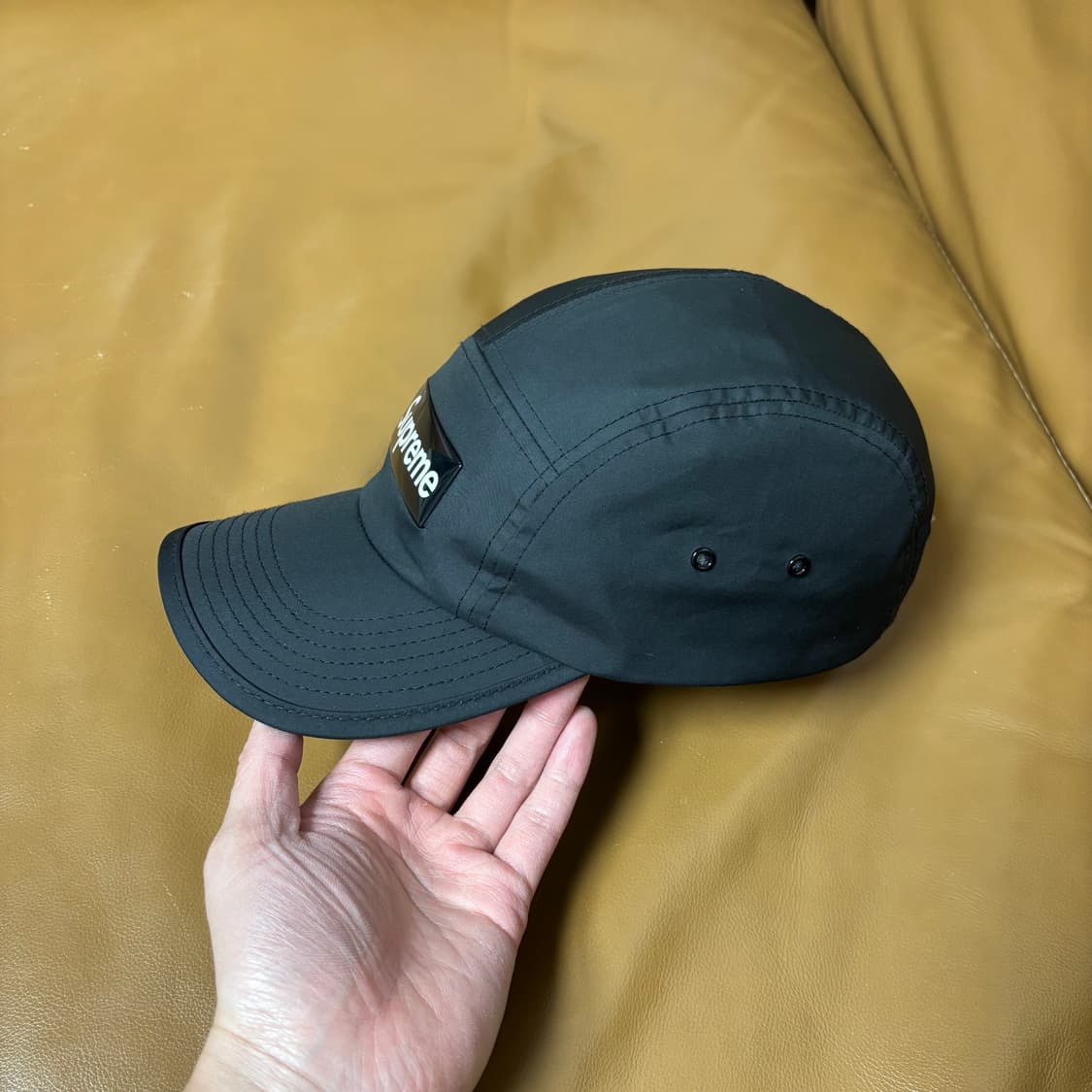 슈프림 캠프캡 모자 박스로고 인셋 젤 블랙 상품이미지4