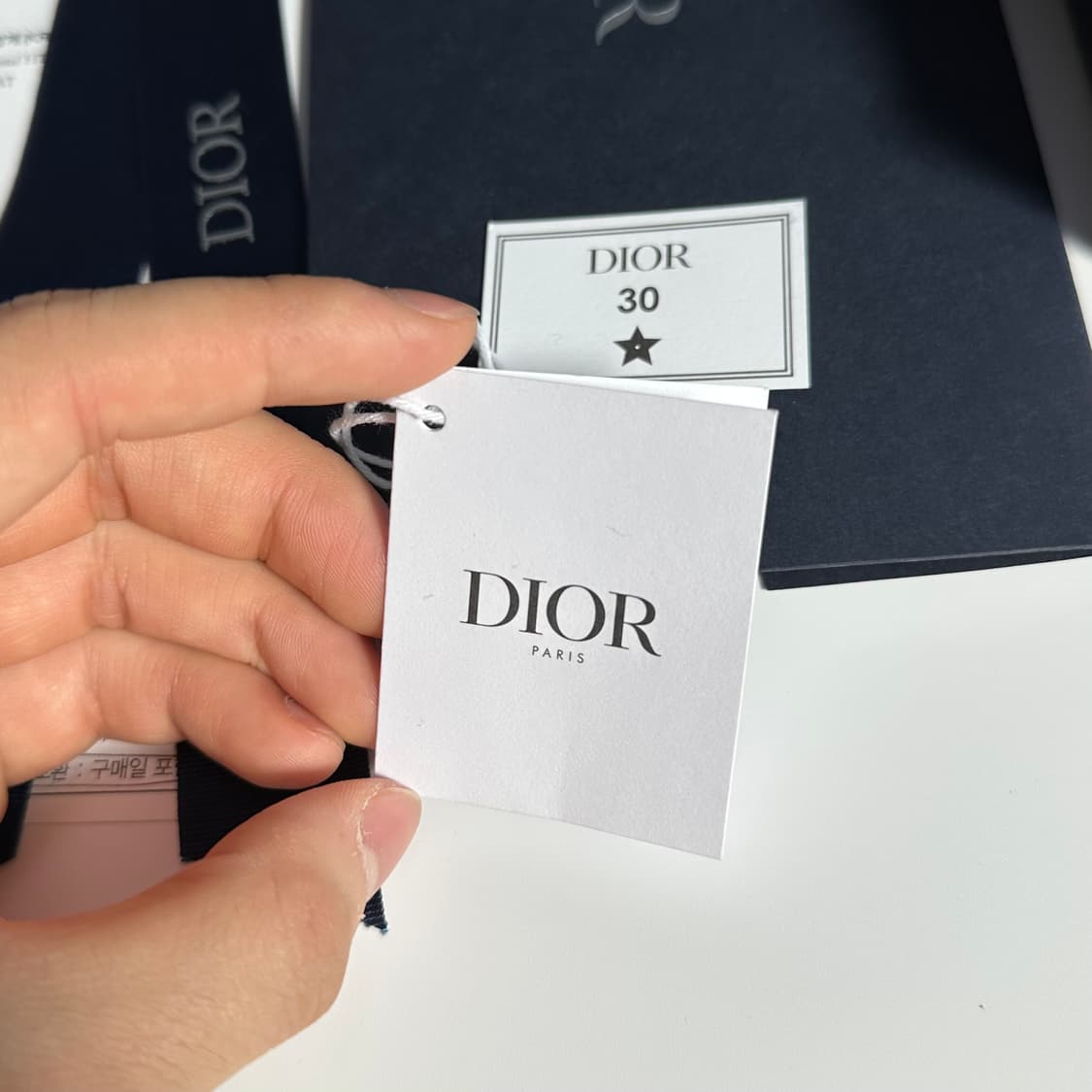 [새상품급/풀박스] 디올 오블리크 자카드 2단 카드지갑 블랙 상품이미지8