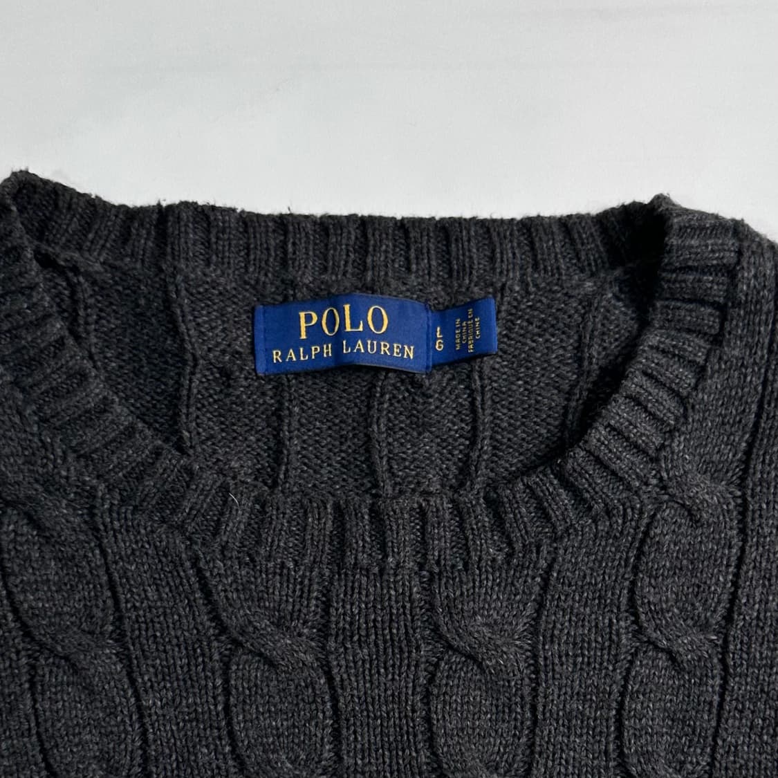 폴로 랄프로렌 챠콜 케이블 니트 상품이미지4