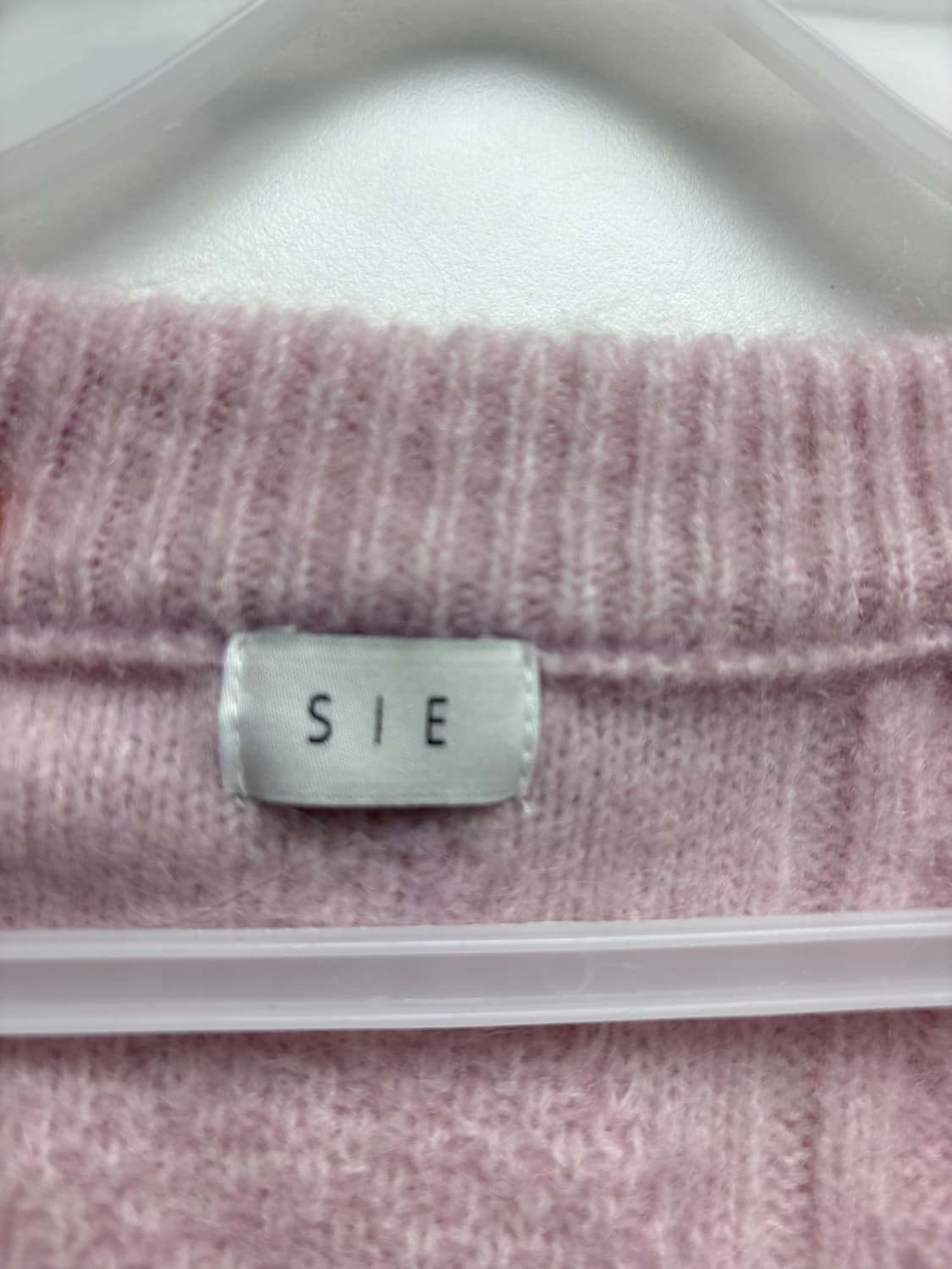 시에 모헤어 로우 케이블 크롭 니트 핑크베일 상품이미지4