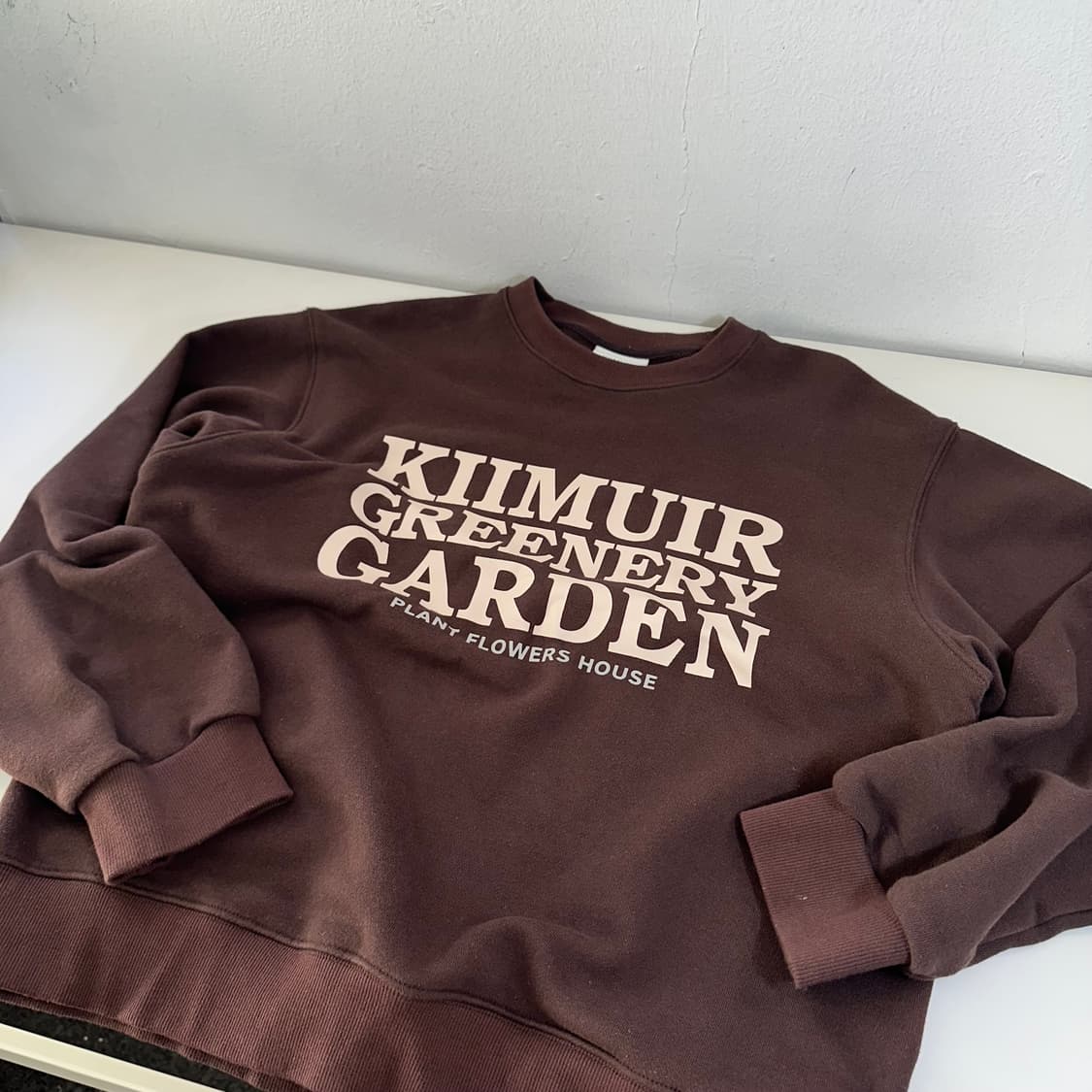 M-L 키뮤어 브라운 오버핏 스웻셔츠 맨투맨 상품이미지2