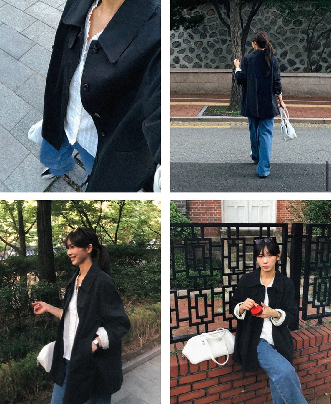 하네 발마칸 하프 트렌치 코트  (네이비 ) 상품이미지7