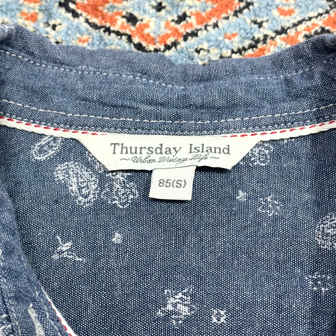 써스데이아일랜드 페이즐리패턴 웨스턴 데님셔츠 여성S 상품이미지4