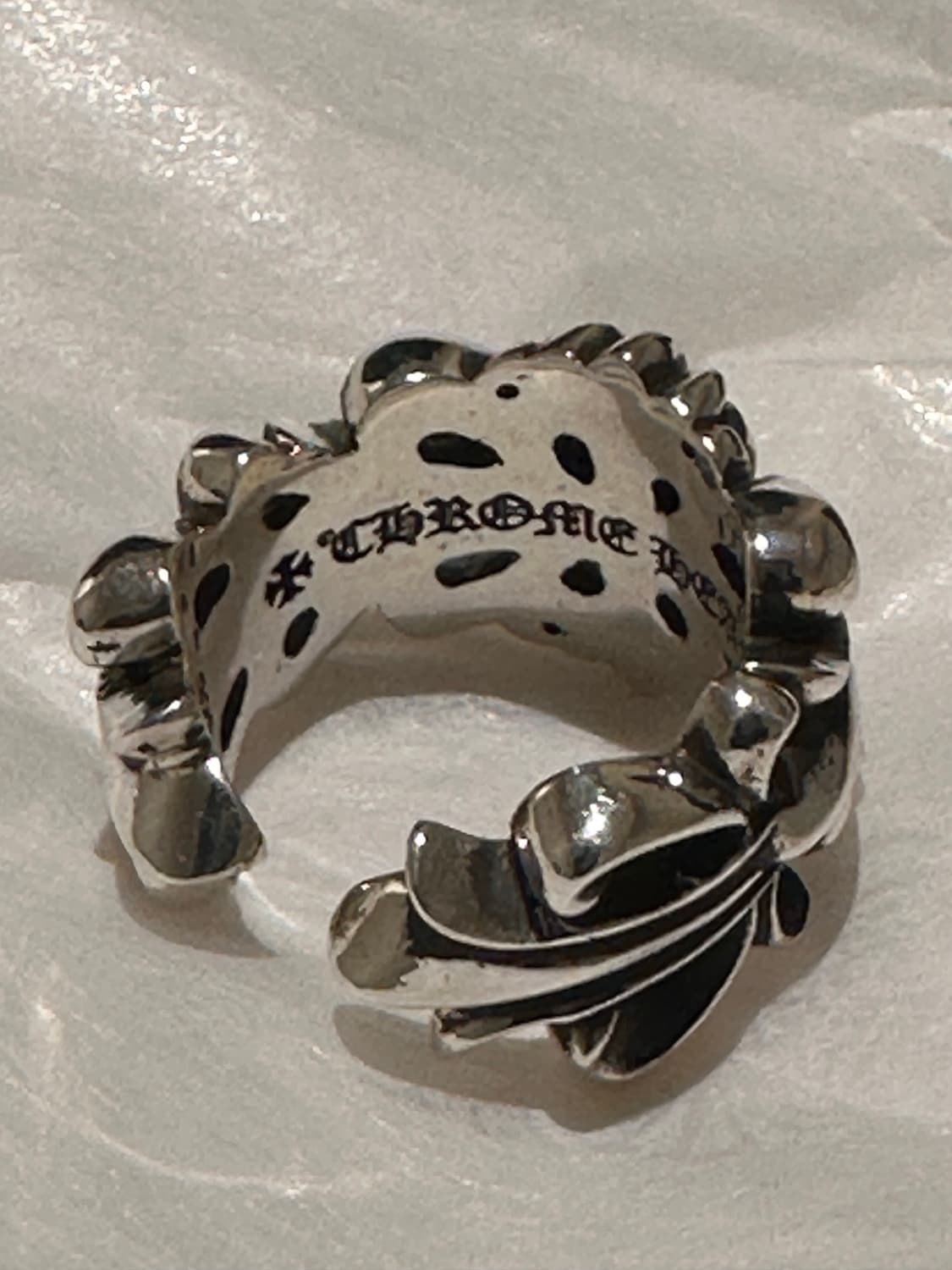 [US6.5] 크롬하츠 더블 플로랄 크로스링 상품이미지4