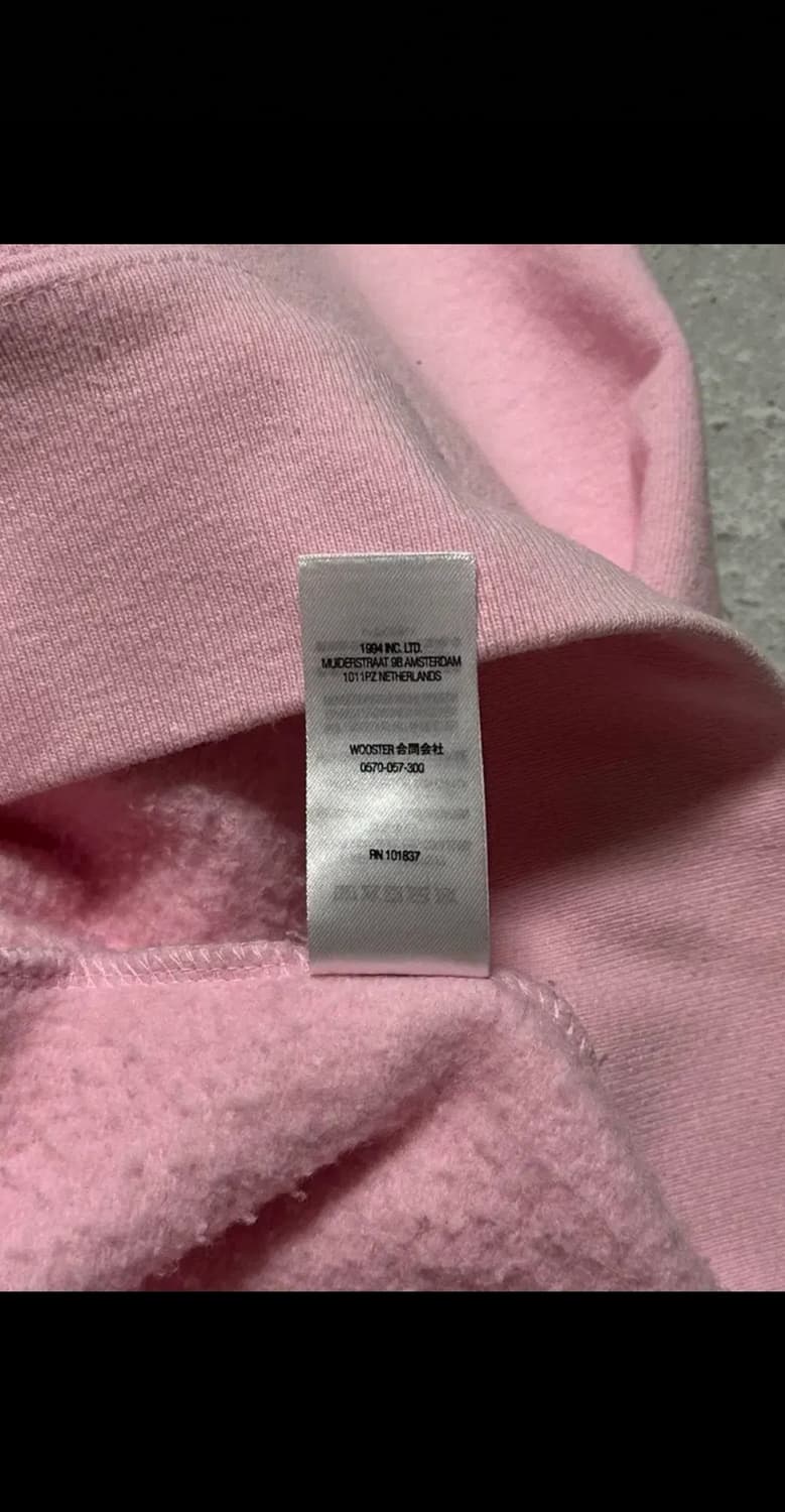 정품 슈프림 x 버버리 미들로고 핑크 후드티 상품이미지10