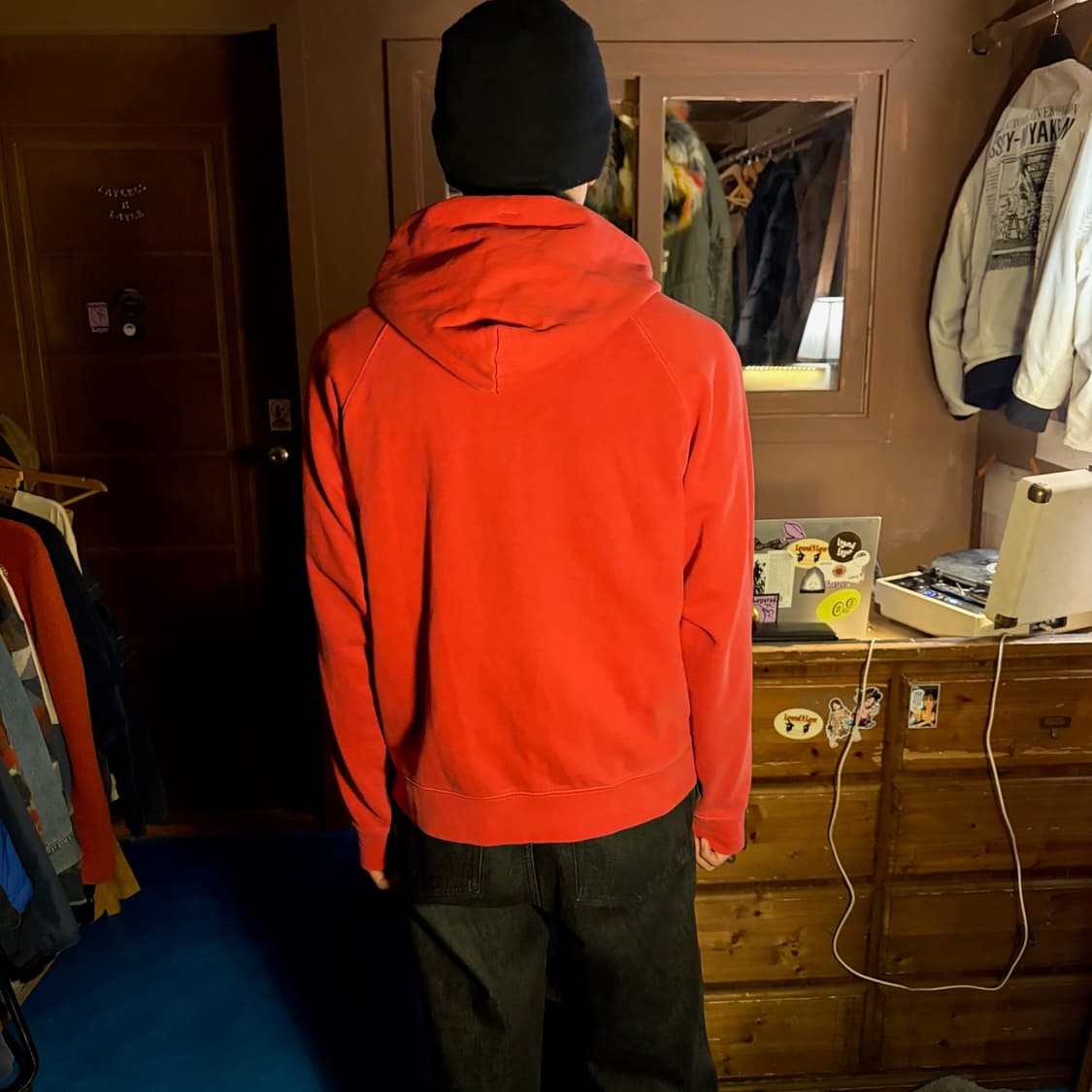 BEHEAVYER ZIP UP HOODIE RED 상품이미지5