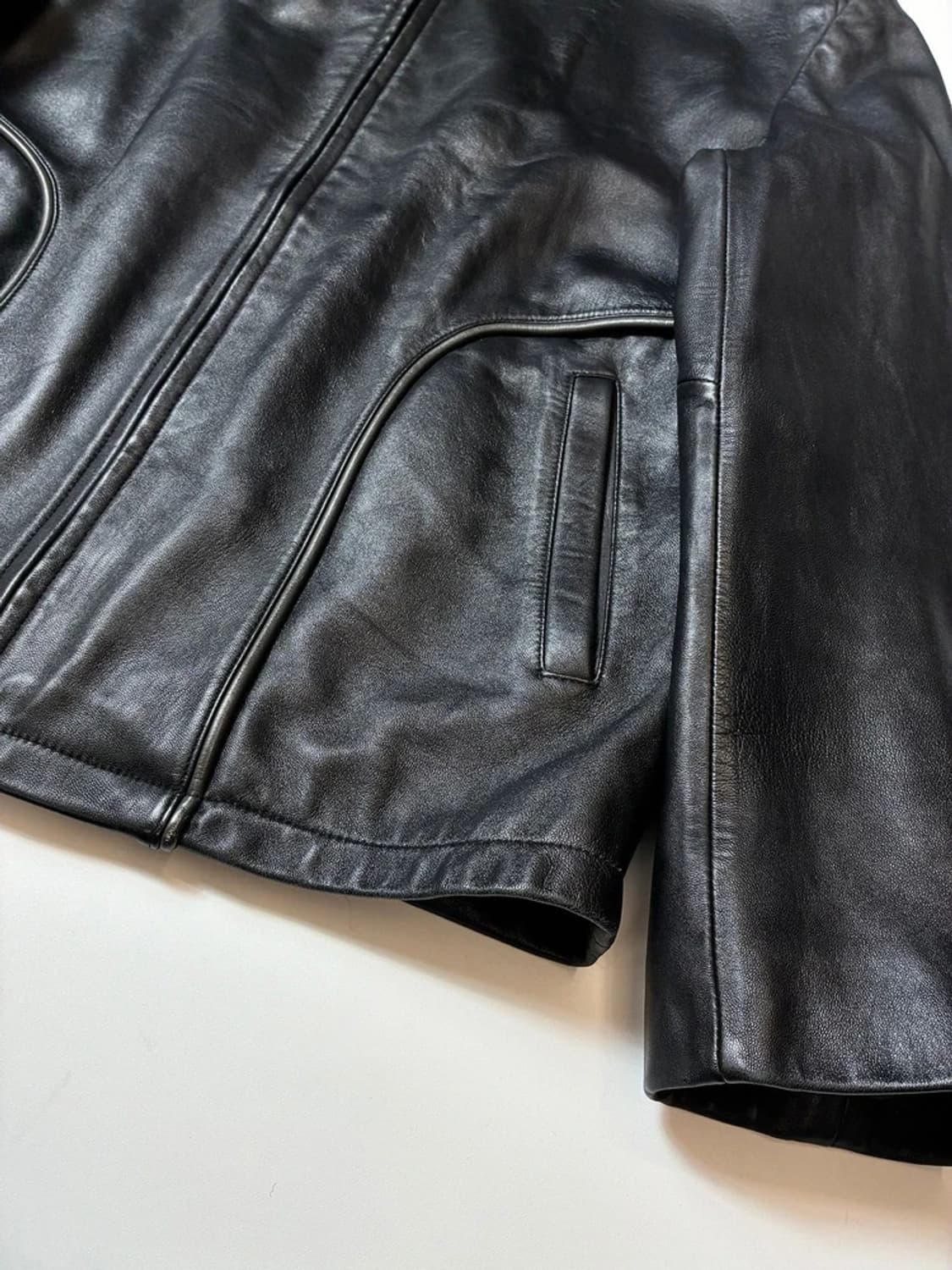 지오송지오 옴므 미니멀 파이핑 양가죽 자켓 PN8938 상품이미지3