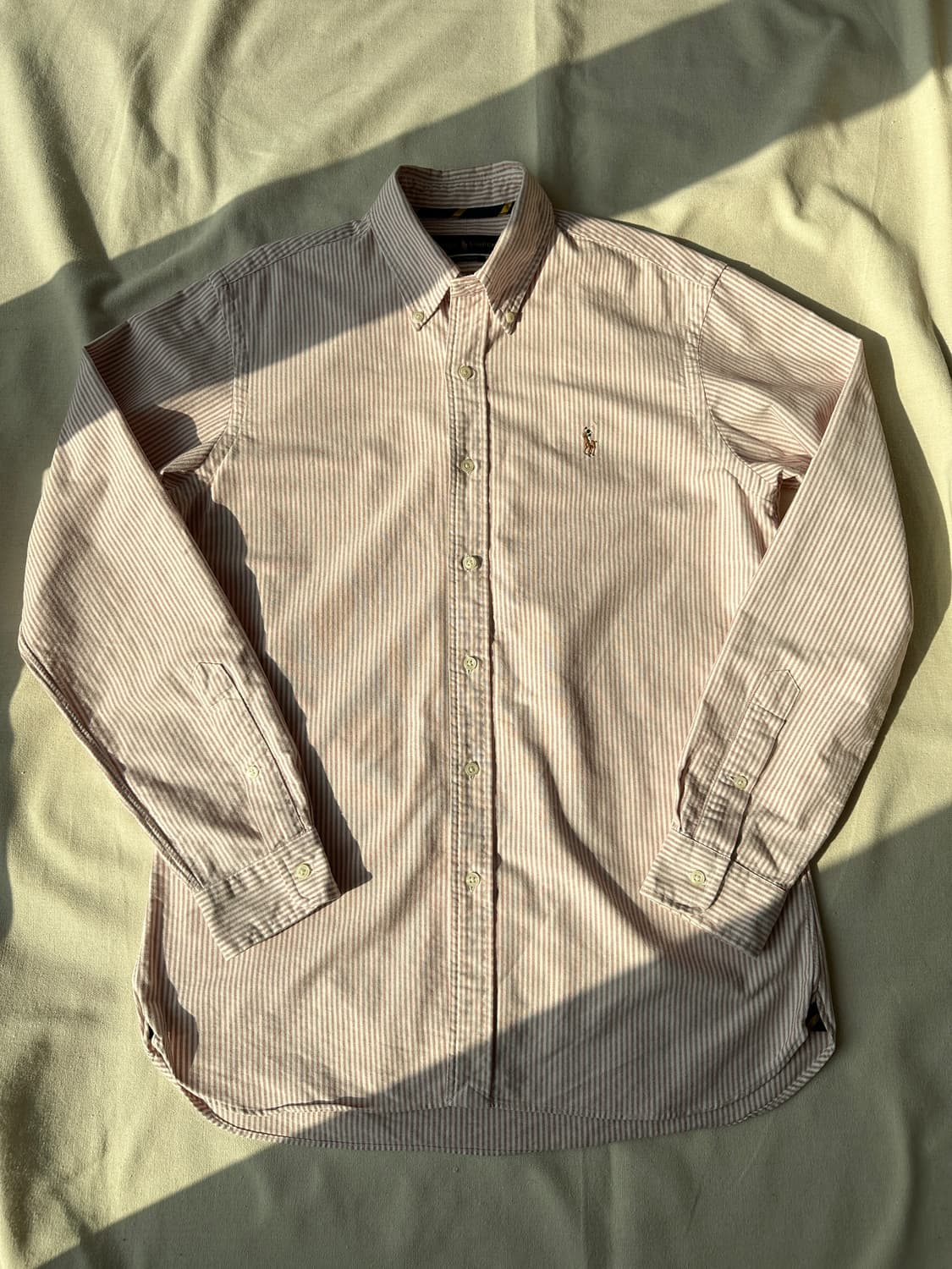 폴로 랄프로렌 핑크 스트라이프 옥스포드 버튼다운 셔츠 M 상품이미지2