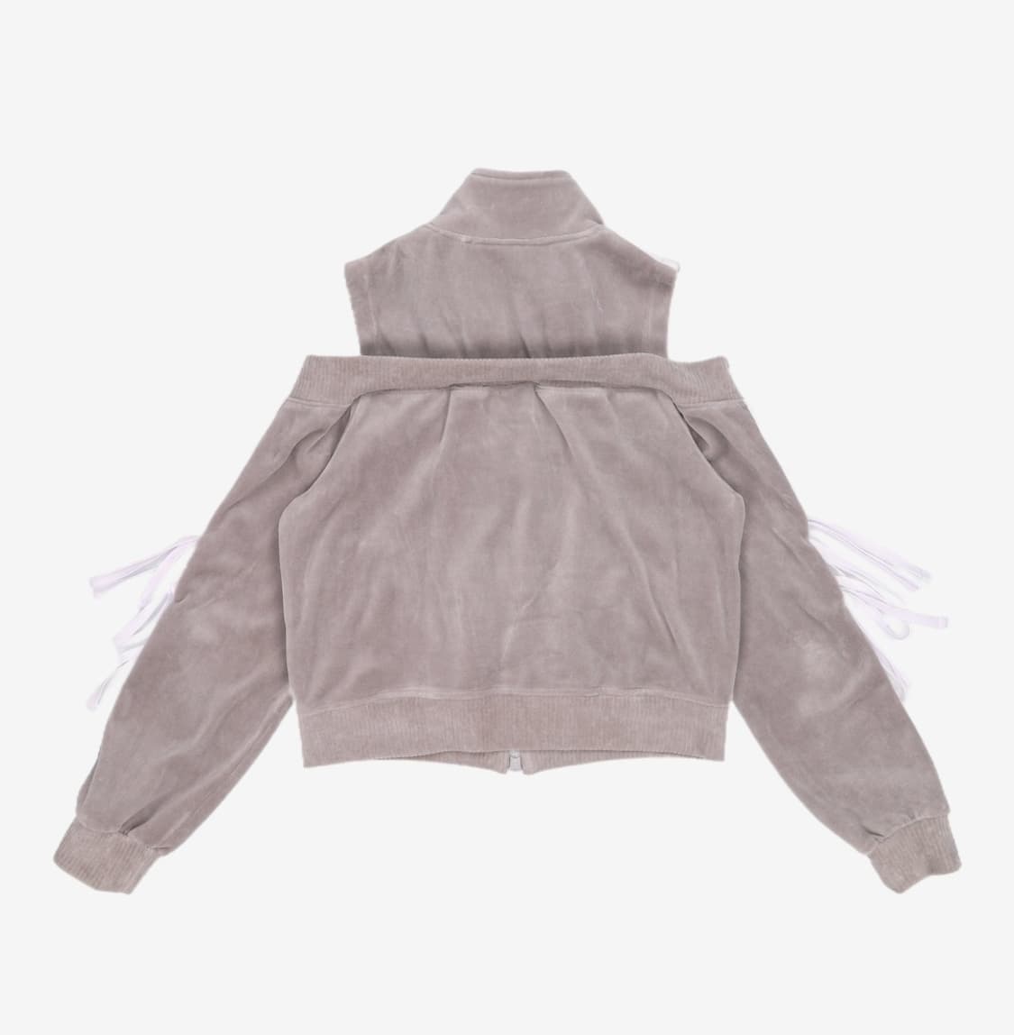 장원영착용)낫노잉 벨벳 리본 져지 상품이미지3