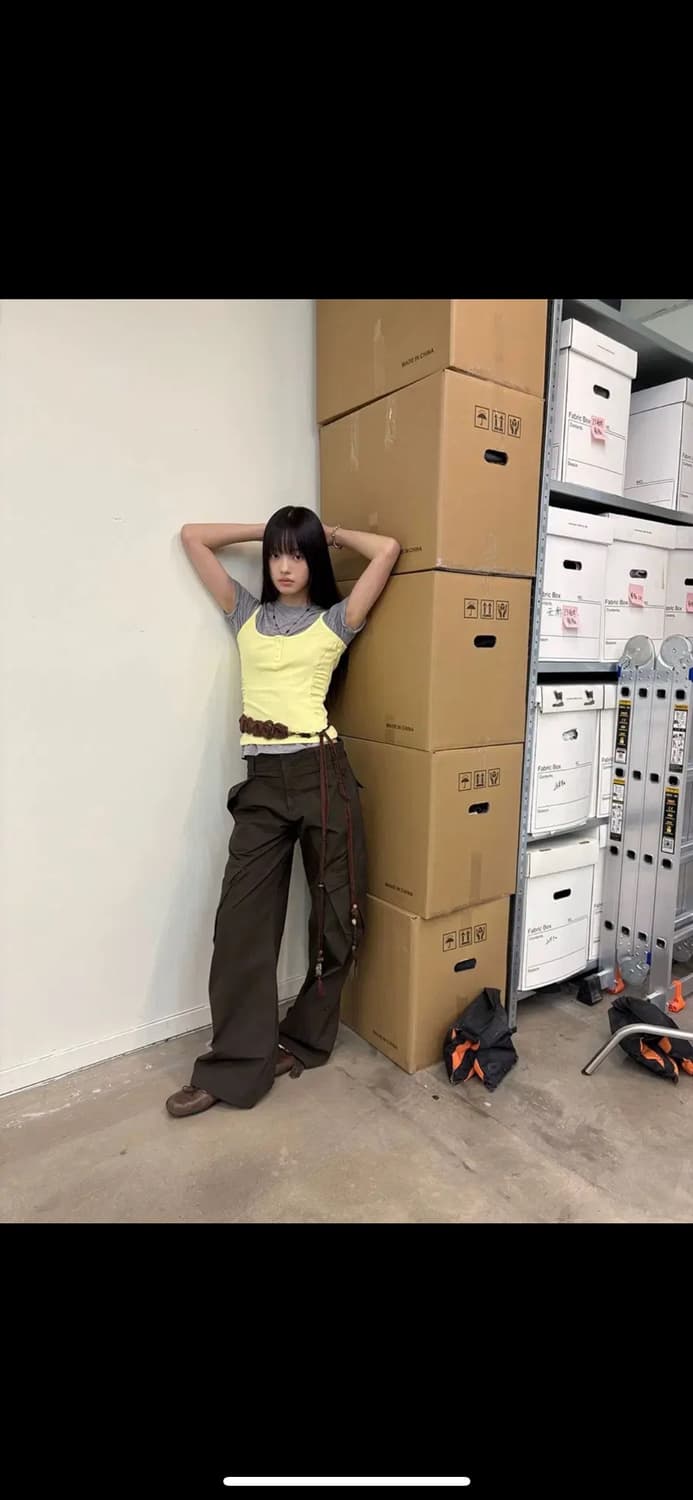 Neverseez 구매가13만원 와이드바지 포켓바지 와이드팬츠 카고 상품이미지3