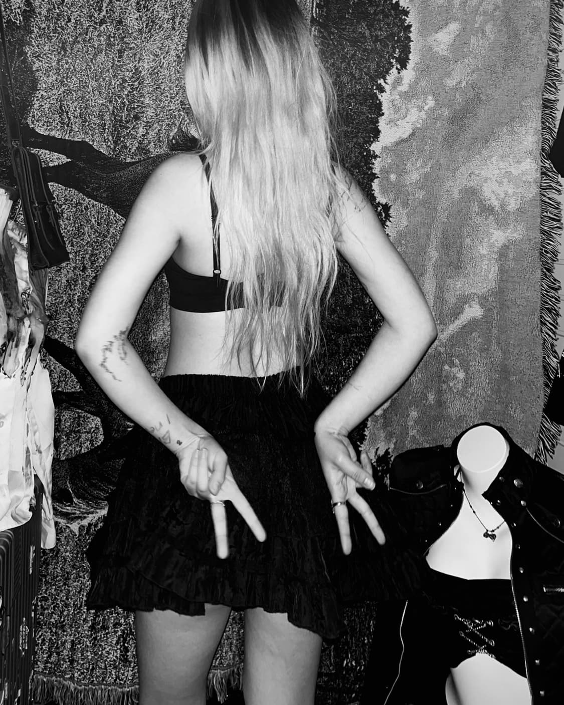 트립 시스루 플레어 미니스커트 상품이미지8