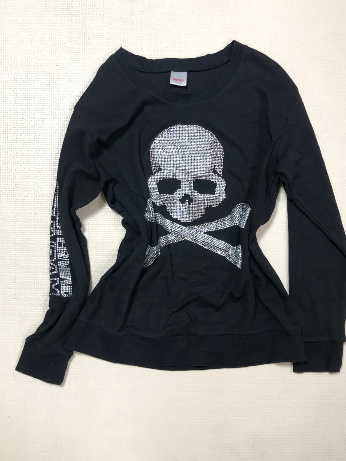 빈티지 블랙 스컬 스웻셔츠 상품이미지8
