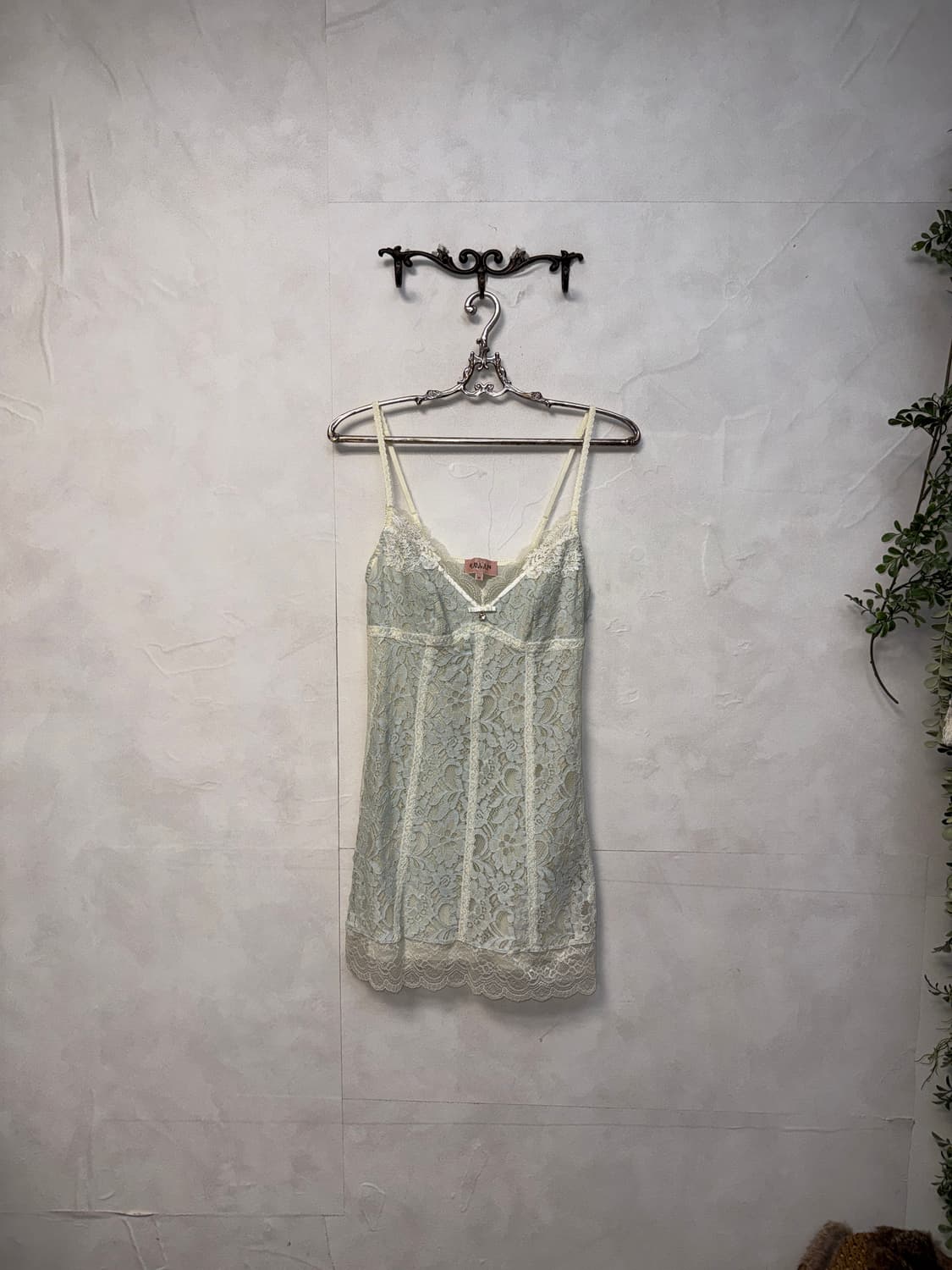 Eblin mint fairy floral lace slip ops 상품이미지3
