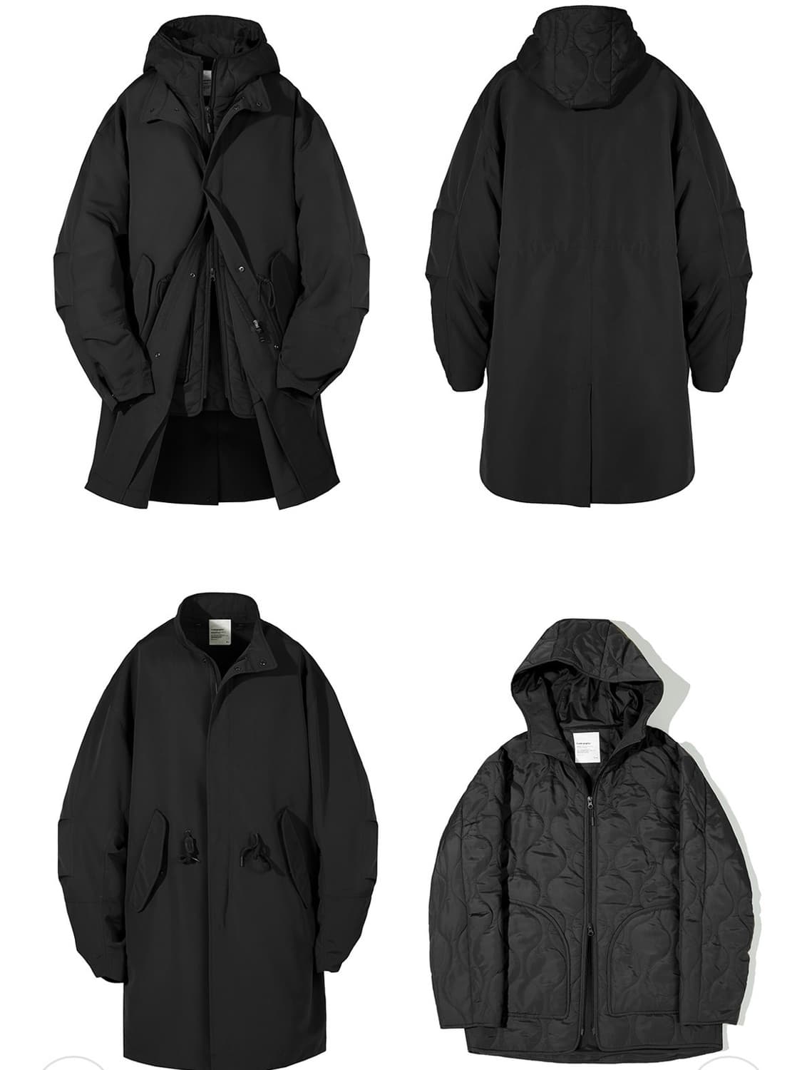 코드그라피 피쉬테일 레이어드 후드 롱파카 상품이미지5