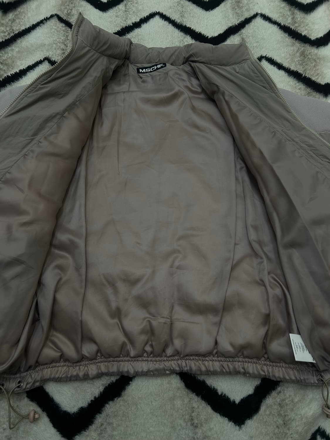 [M]미스치프 롬버스 패딩 자켓/베이지 상품이미지5
