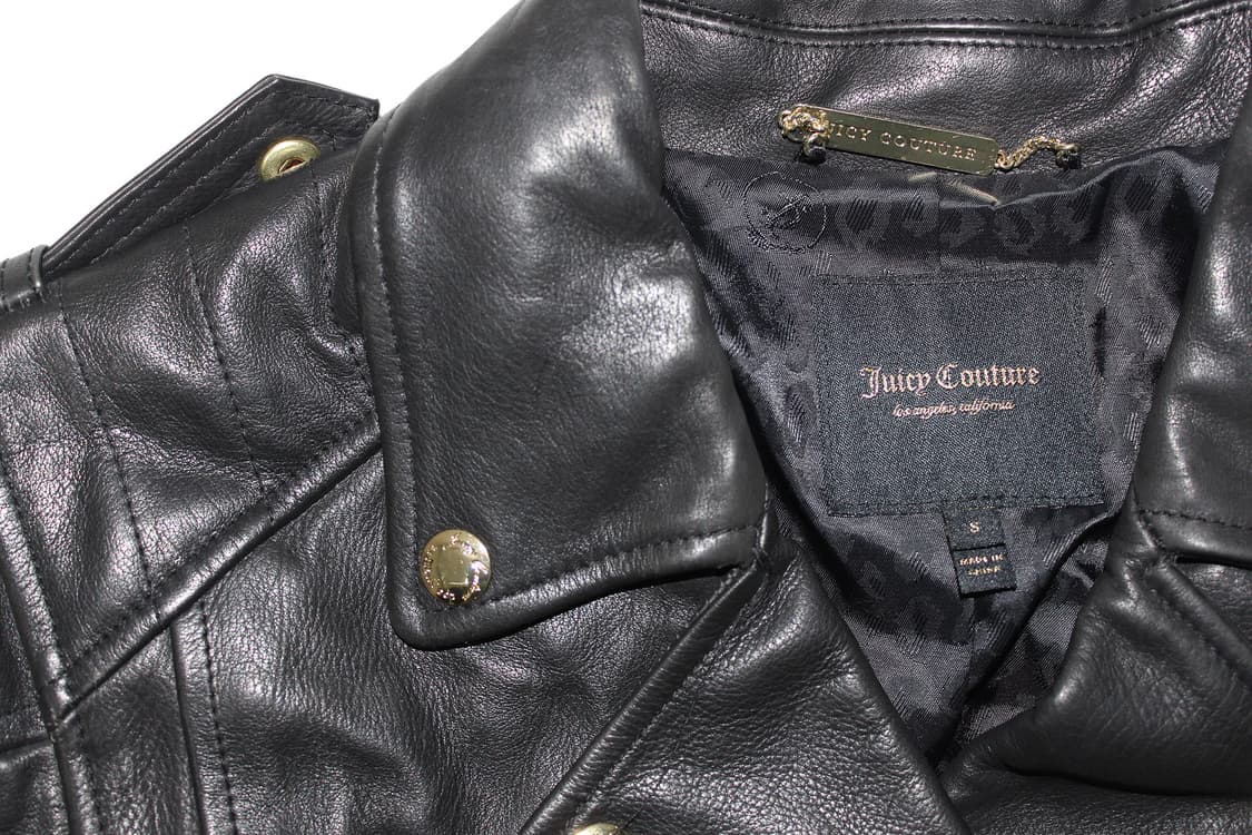 Juicy Couture 쥬시꾸뛰르 스터드 램스킨 레더 바이커자켓 상품이미지3