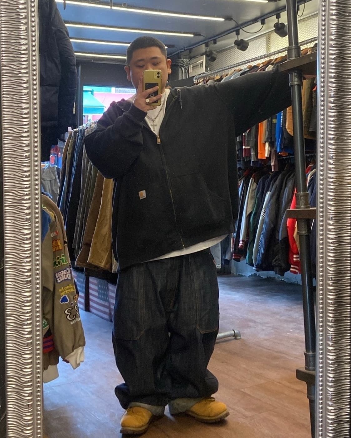 4XL) 칼하트 블랙 후드집업 상품이미지8