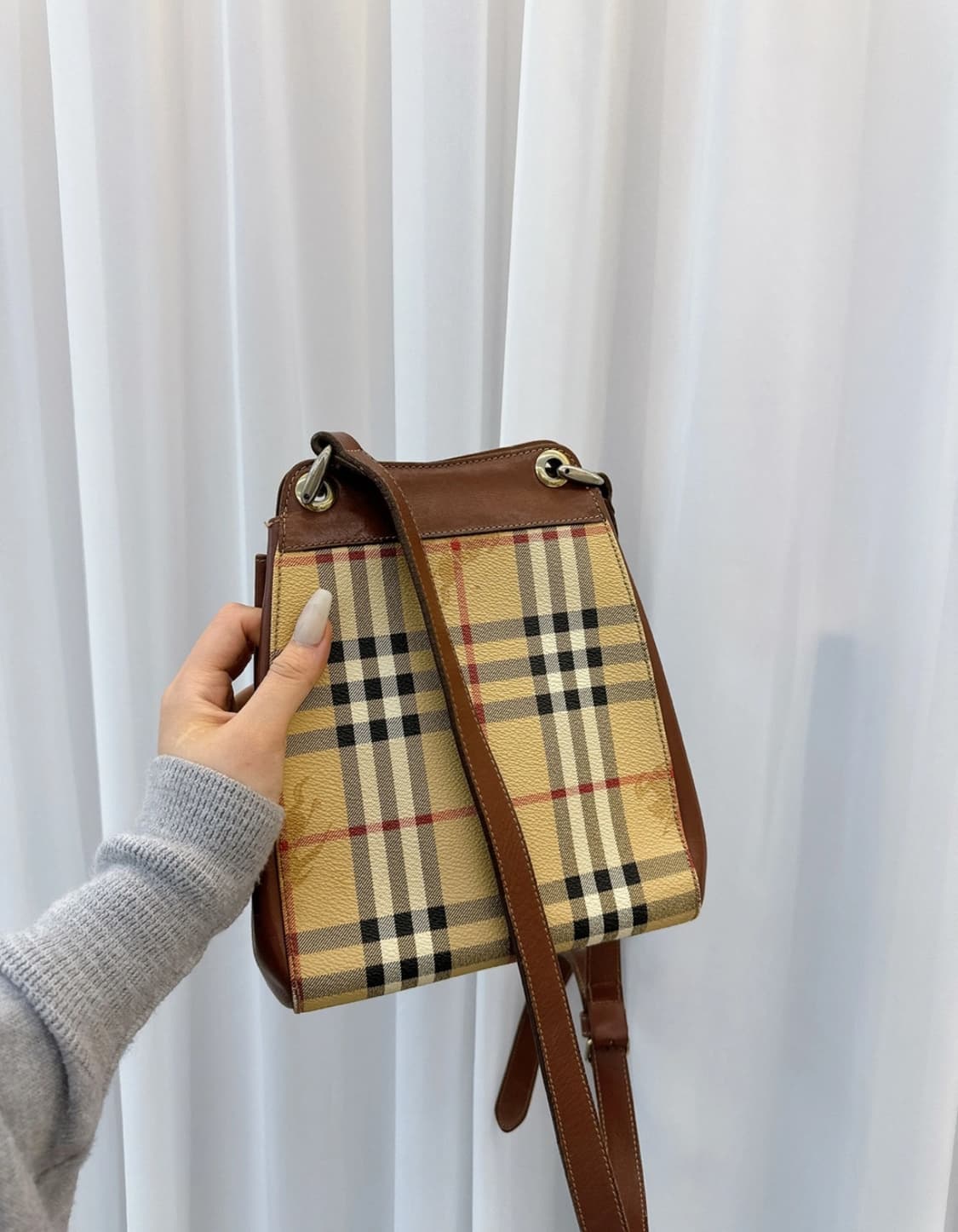 버버리 체크 빈티지 크로스백 상품이미지2