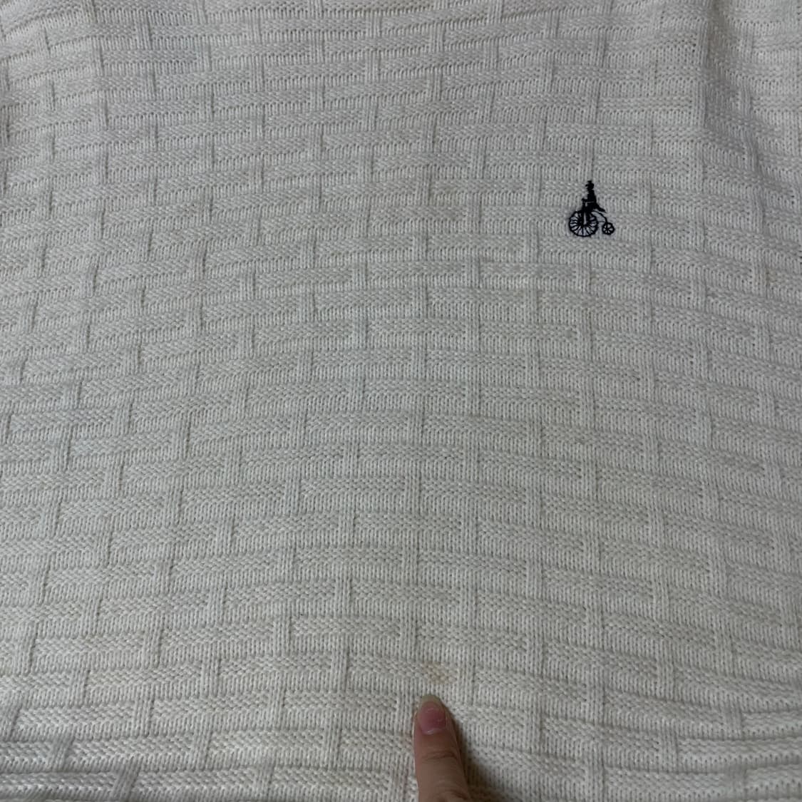 빈폴 자수로고 아이보리 패턴짜임 긴팔 니트 상품이미지7