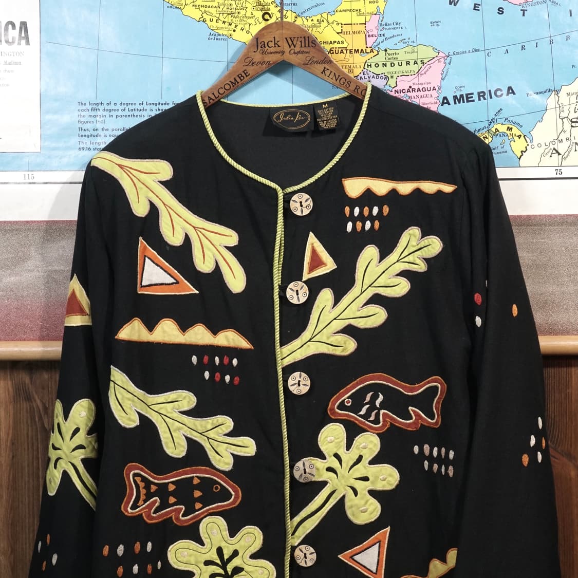 1990s 아플리케 핸드메이드 자수 자켓 상품이미지1