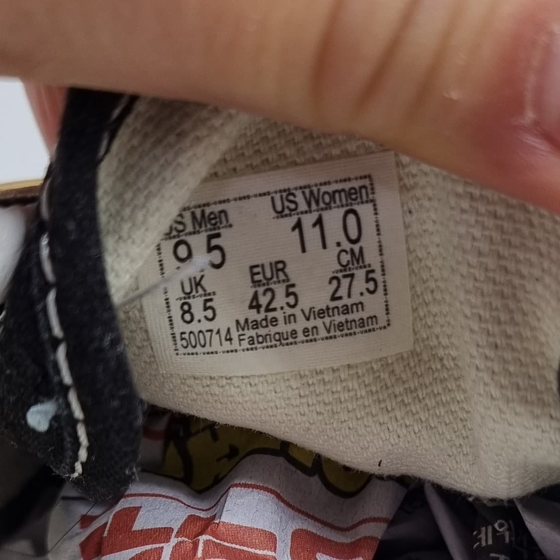 반스 어센틱 블랙 남성스니커즈275 상품이미지6