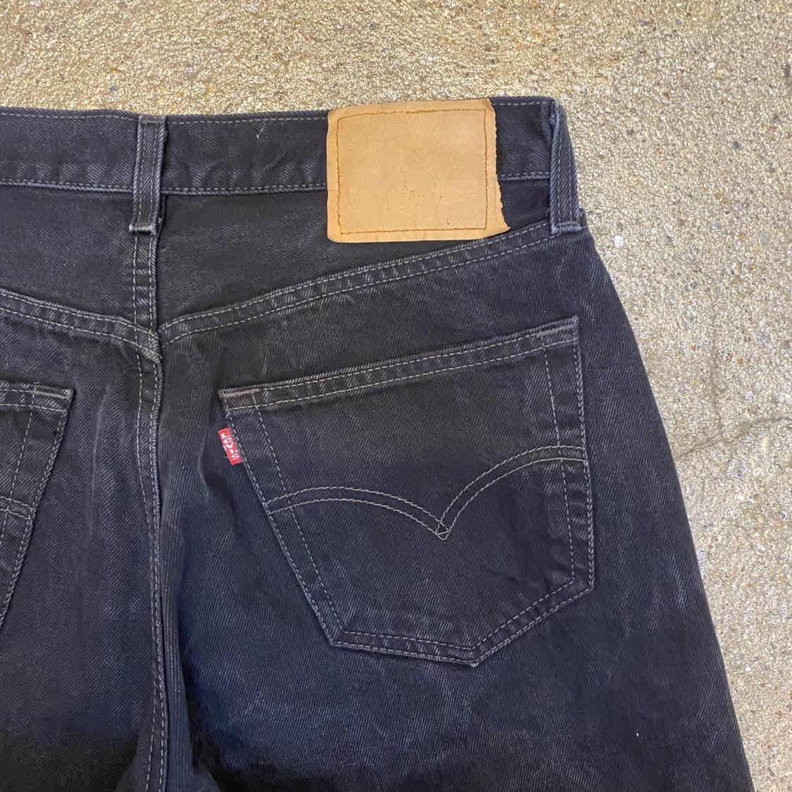 00s Made in USA 리바이스 501 흑청 데님 팬츠 상품이미지8
