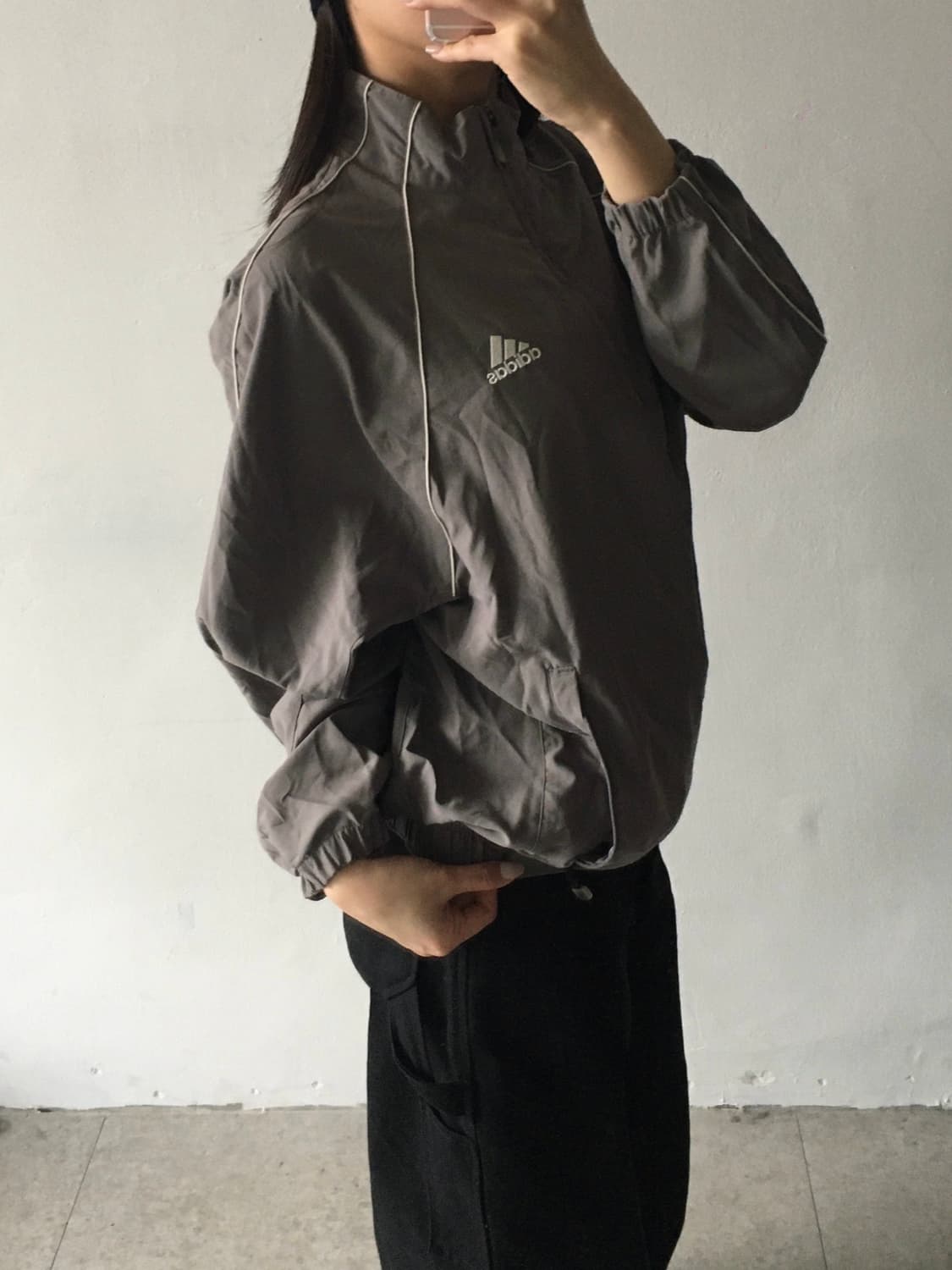 아디다스 삼선로고 아노락 상품이미지2