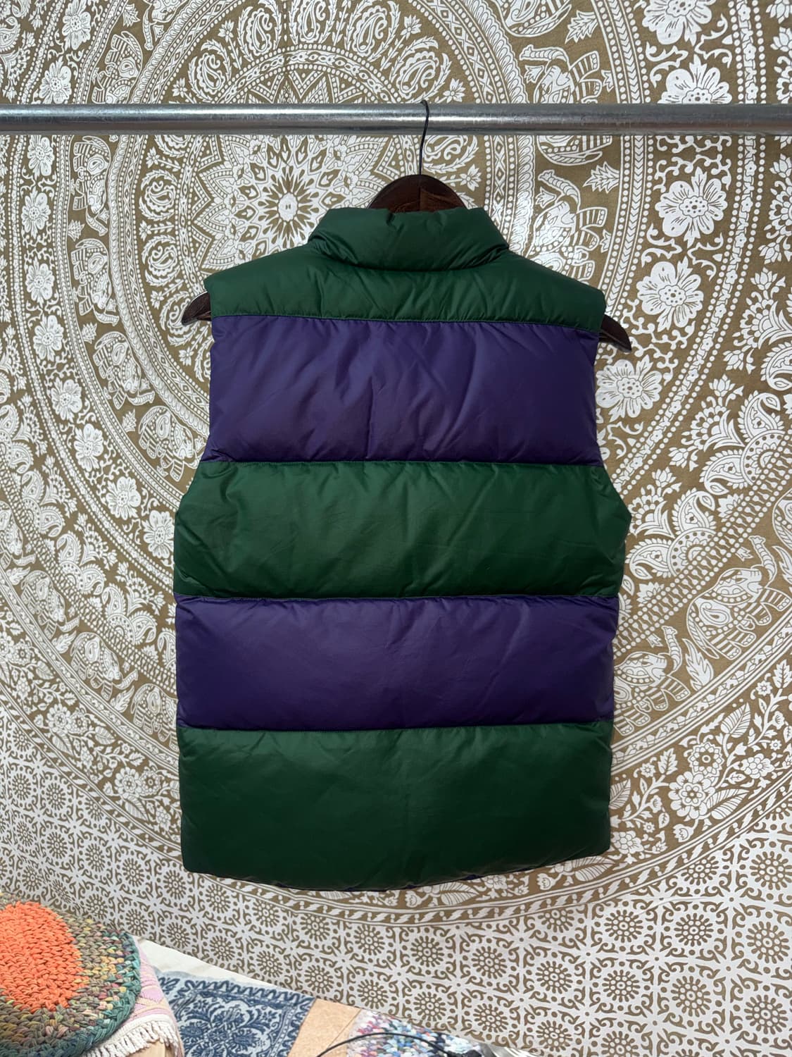 폴로랄프로렌 여성 리버시블 퍼플그린 배색 패딩조끼  상품이미지6